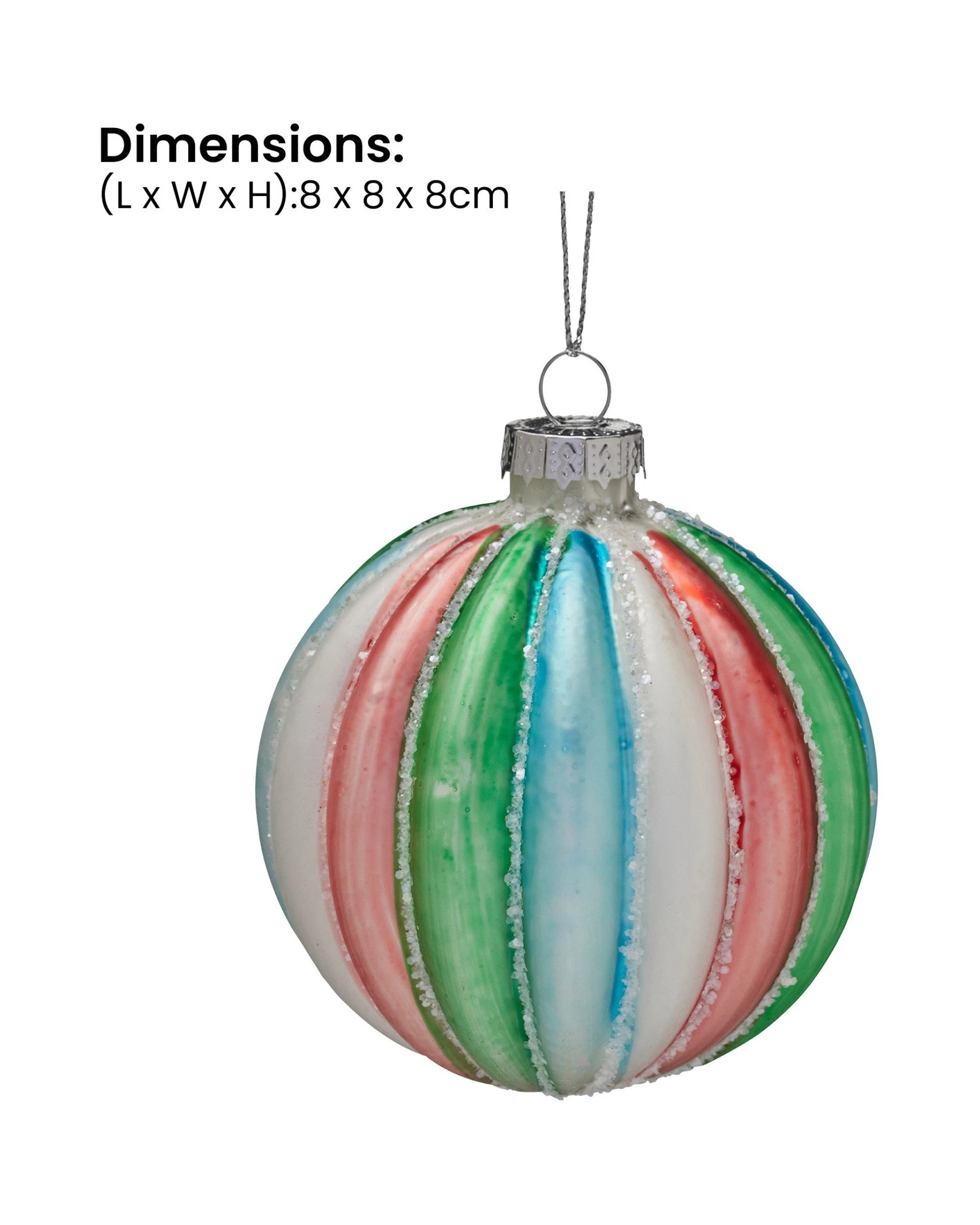 2 Christabelle Multi-Colour Glass Baubles 6Pcs Balls Christmas Tree Decoration Ornament, 2 of 5