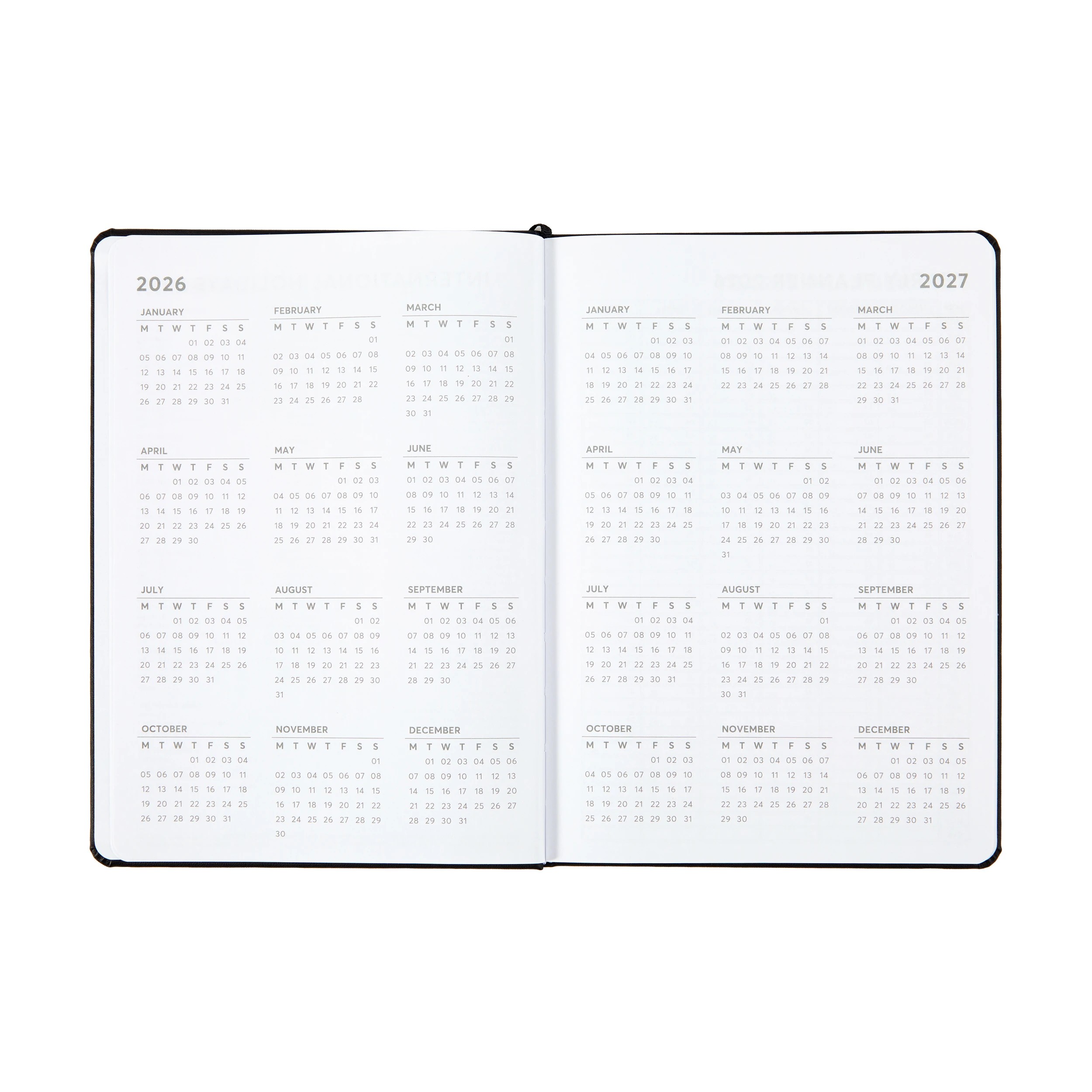 3 2026 Weekly Diary - Black, 3 of 8