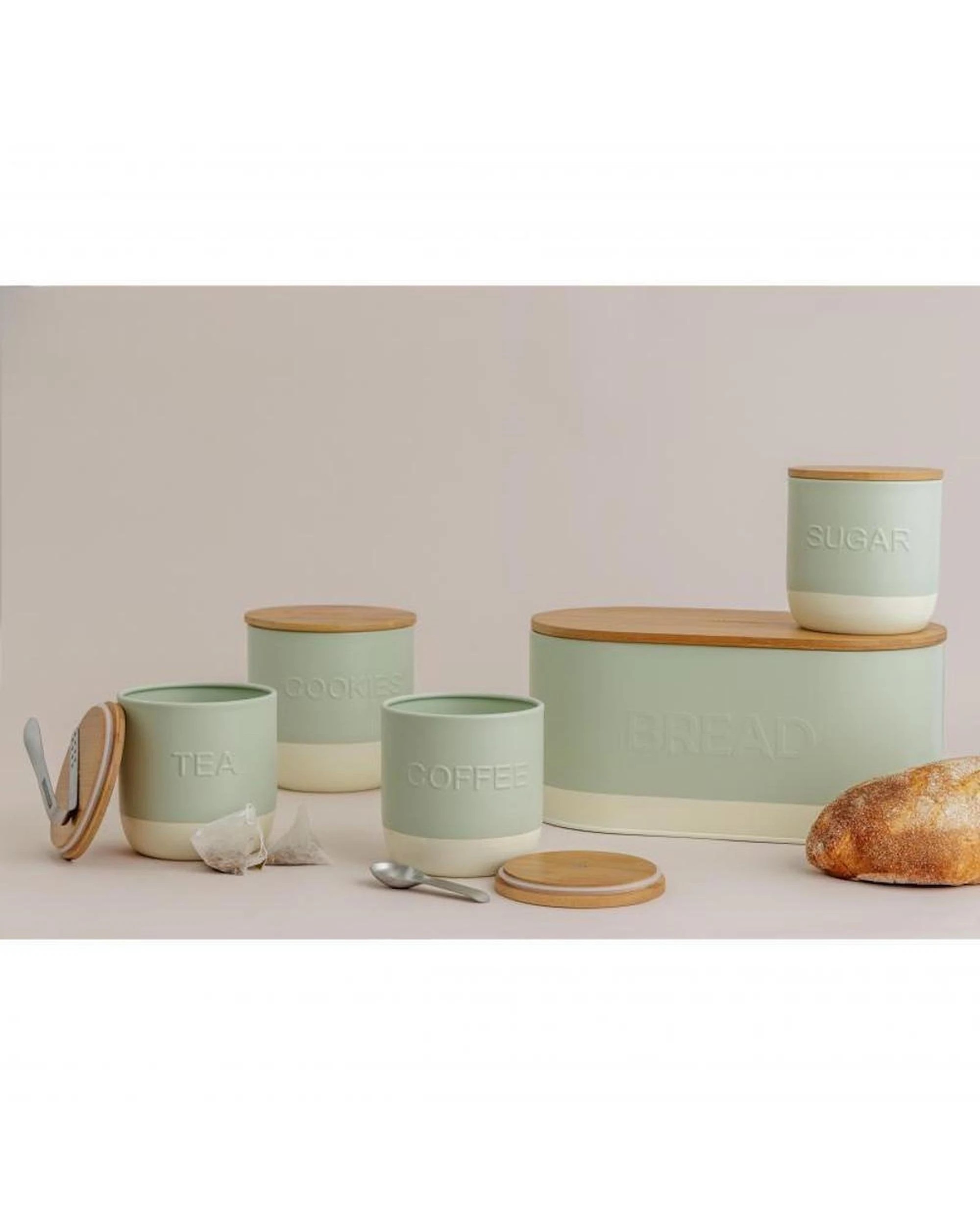 7 Typhoon Oben Tea Canister 1.25L With Mini Spoon  Green, 7 of 7