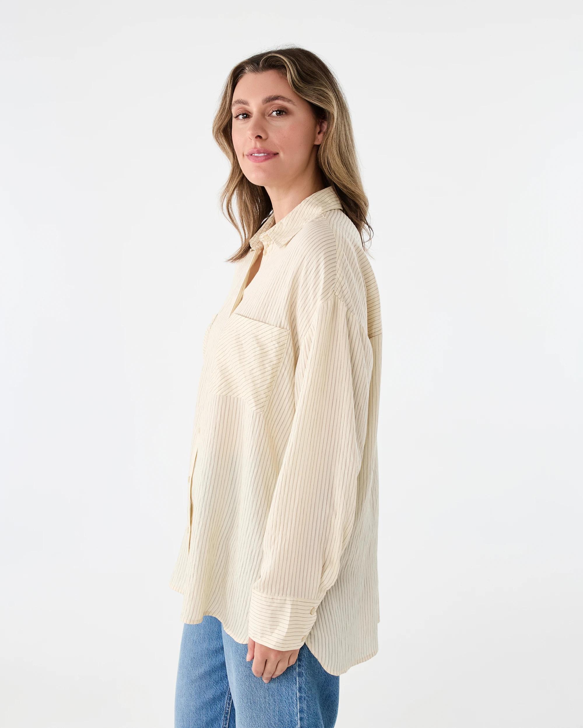 2 Long Sleeve Stripe Shirt Strp Crepe, 2 of 9