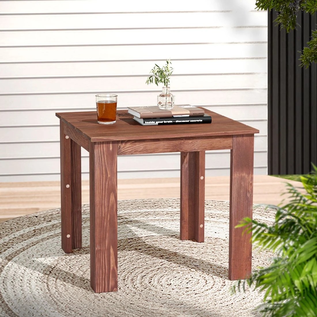 3 Gardeon Coffee Side Table Wooden Desk Outdoor Furniture Camping Garden - Brown, 3 of 7