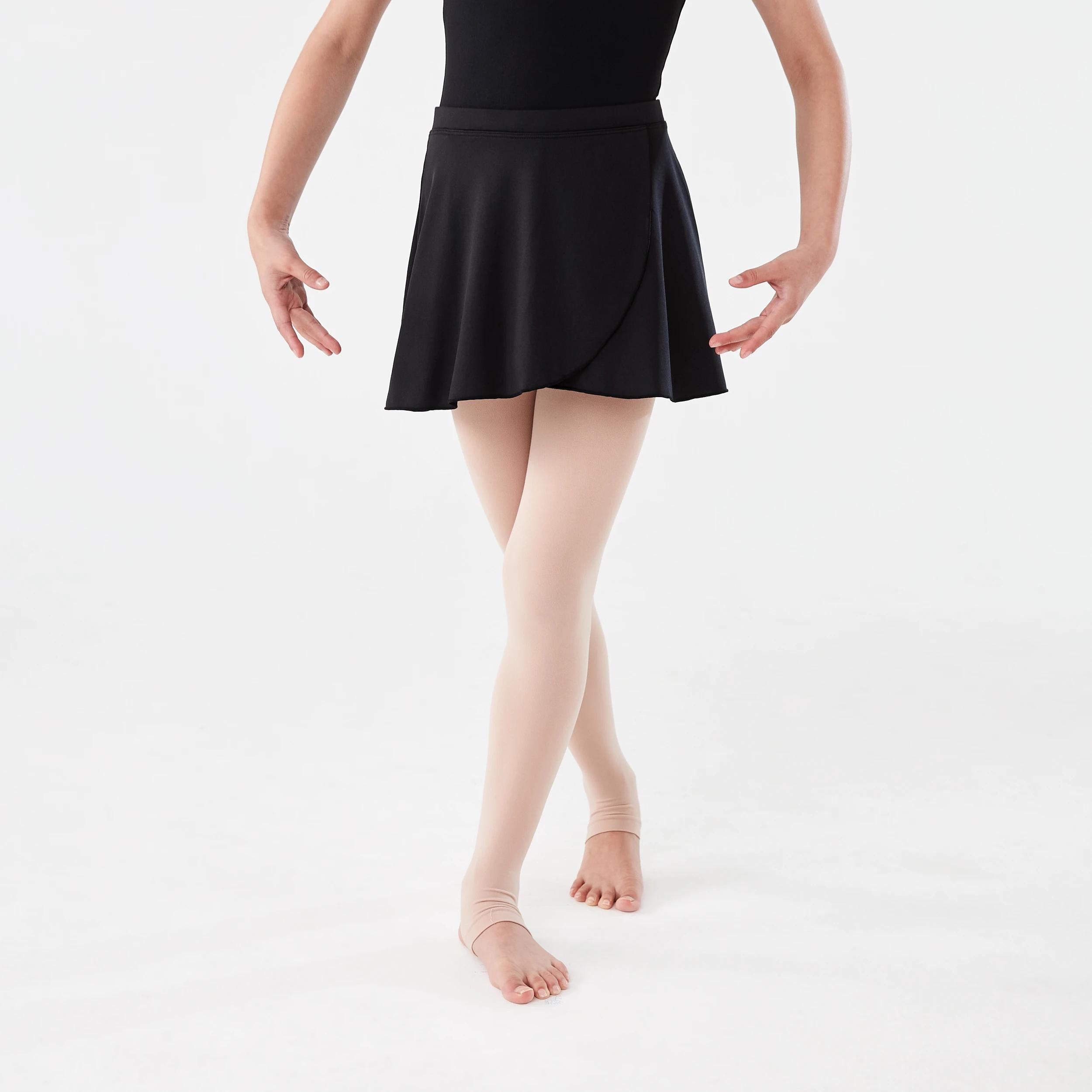 1 Dance Knit Wrap Skirt BLACK, 1 of 10