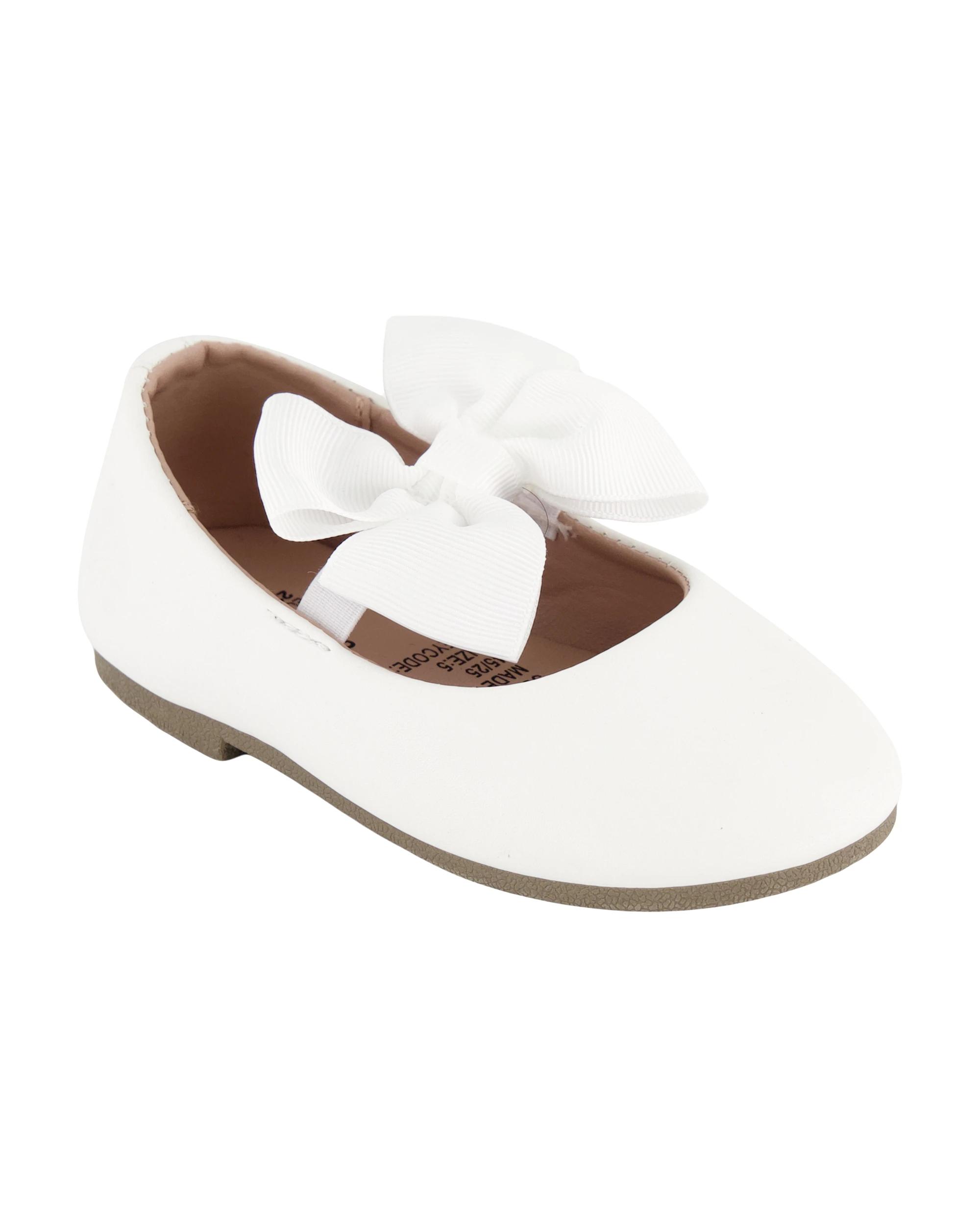 1 Nadia Baby Bow Flats White