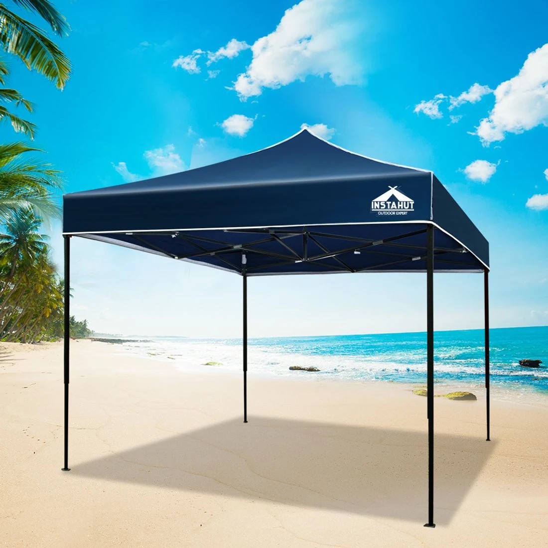 8 Instahut Gazebo Pop Up Marquee 3x3m Folding Tent Wedding Outdoor Camping Canopy Gazebos Shade - Blue, 8 of 8
