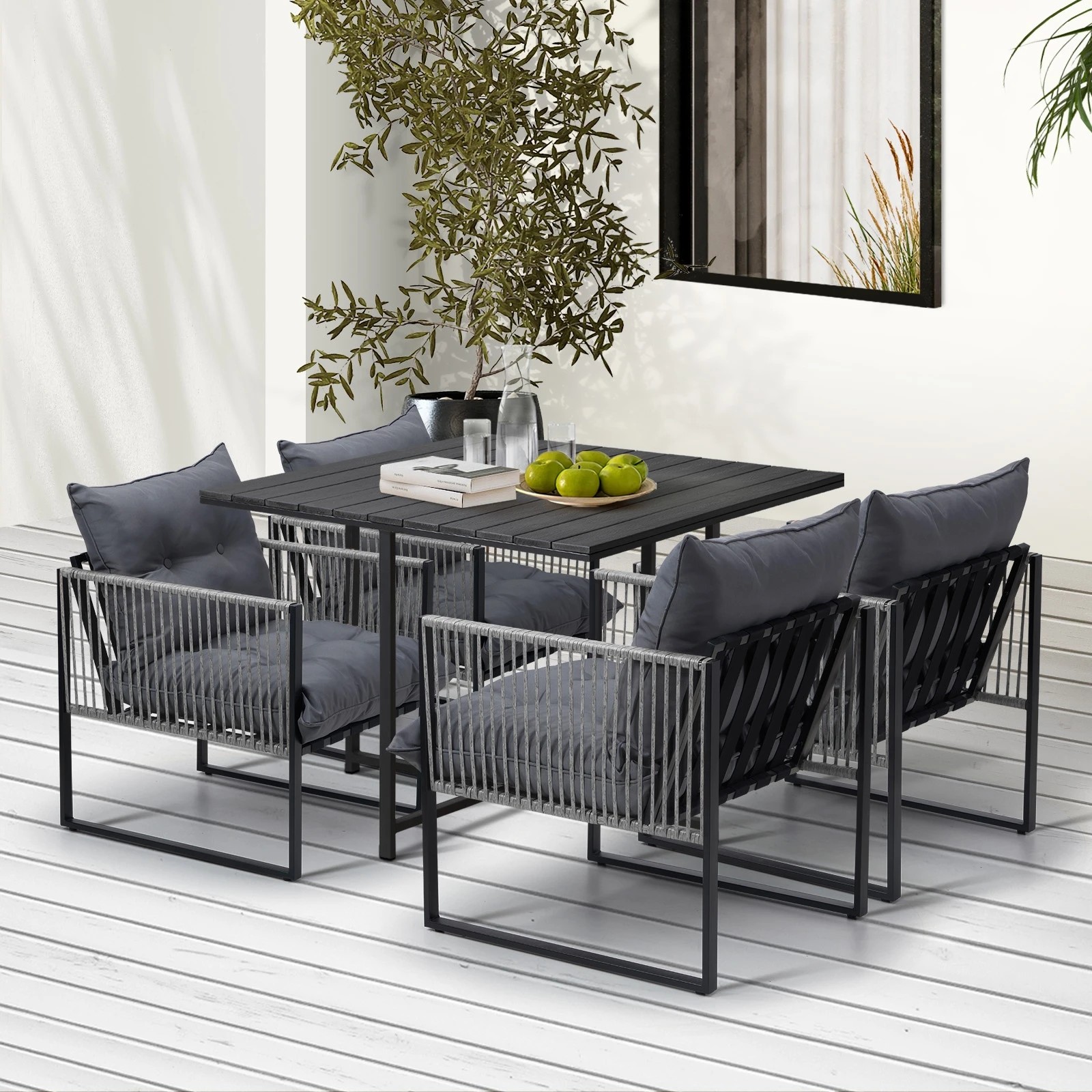 2 Livsip 5pcs Outdoor Dining Set Patio Furniture Garden Table Sofa Chairs
 - Multi, 2 of 10
