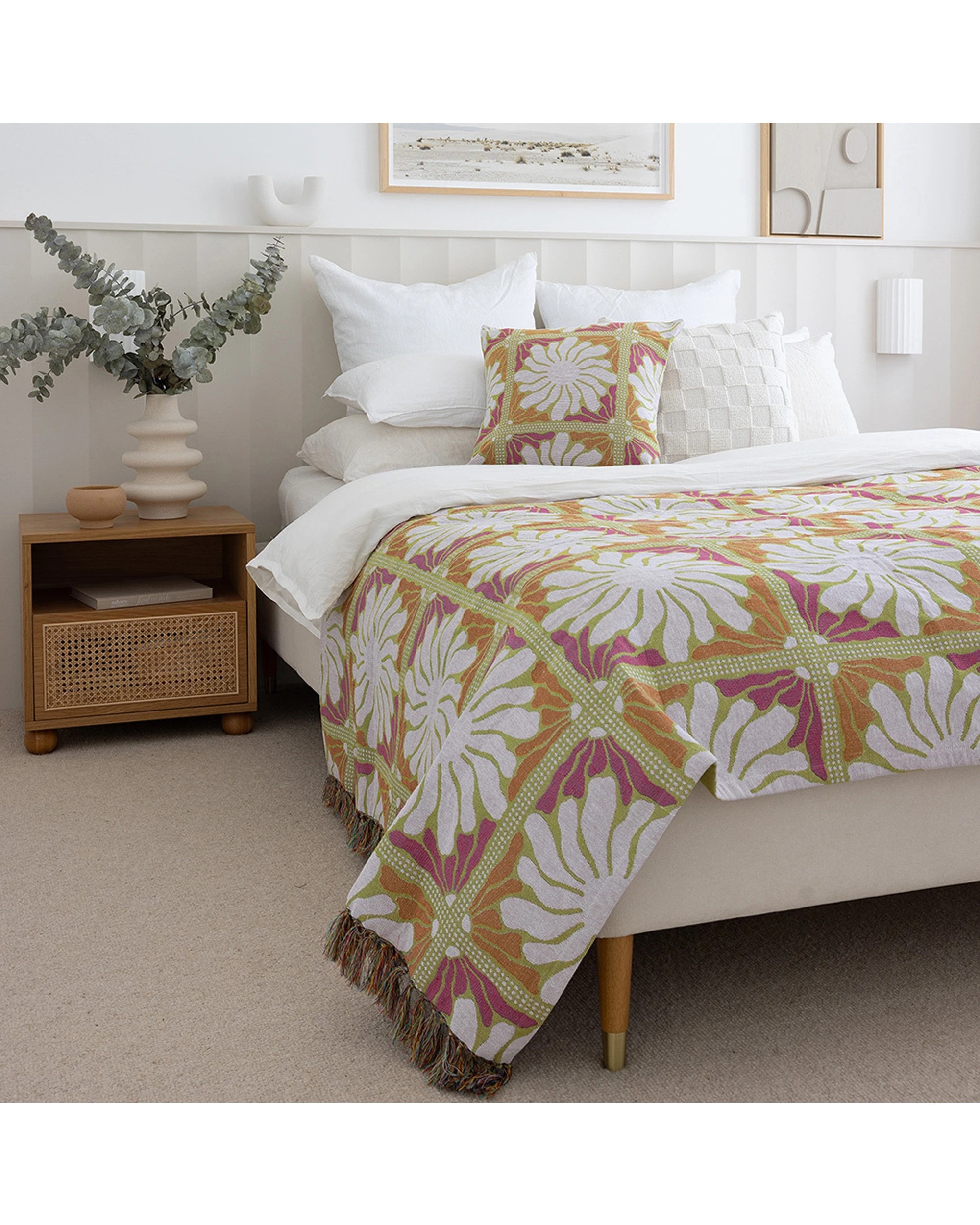 10 Bambury Zinnia Poly/Cotton Throw Blanket 65% Recycled Cotton Eco-Friendly Material - Pattern, 10 of 10