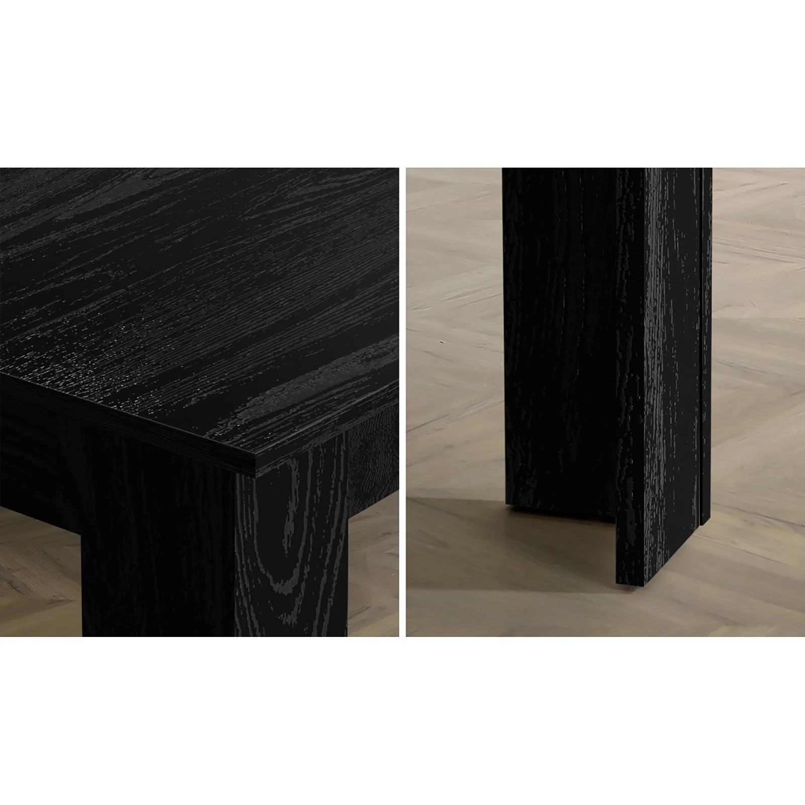 4 Oikiture 160cm Extendable Dining Table Kitchen Restaurant Cafe Table
 - Black, 4 of 8