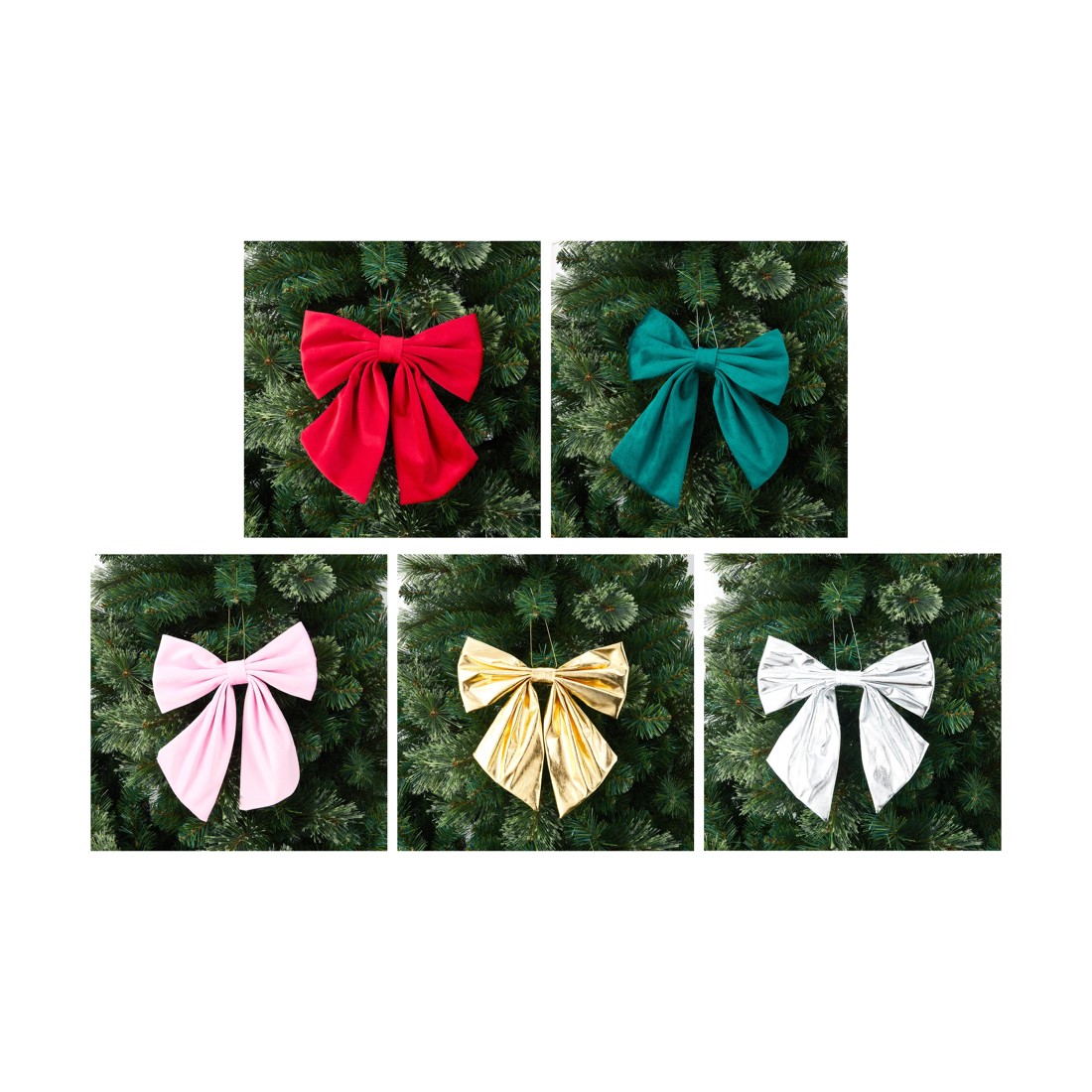 4 2 Pack Medium Hanging Bows - Assorted, 4 of 5