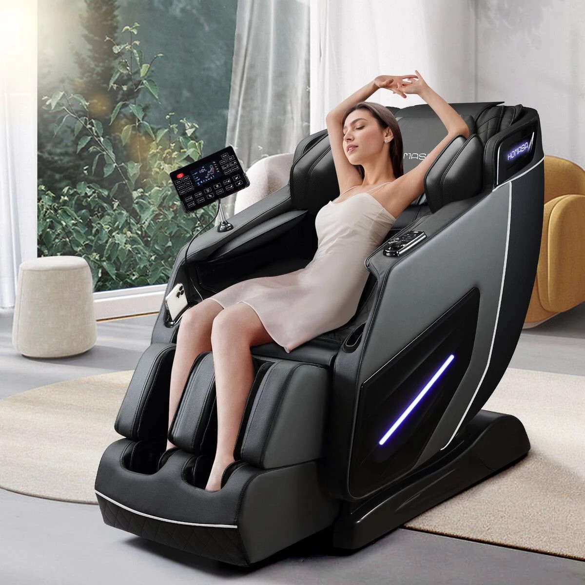 2 HOMASA 4D Massage Chair Zero Gravity Full Body Shiatsu Electric Recliner, 2 of 6