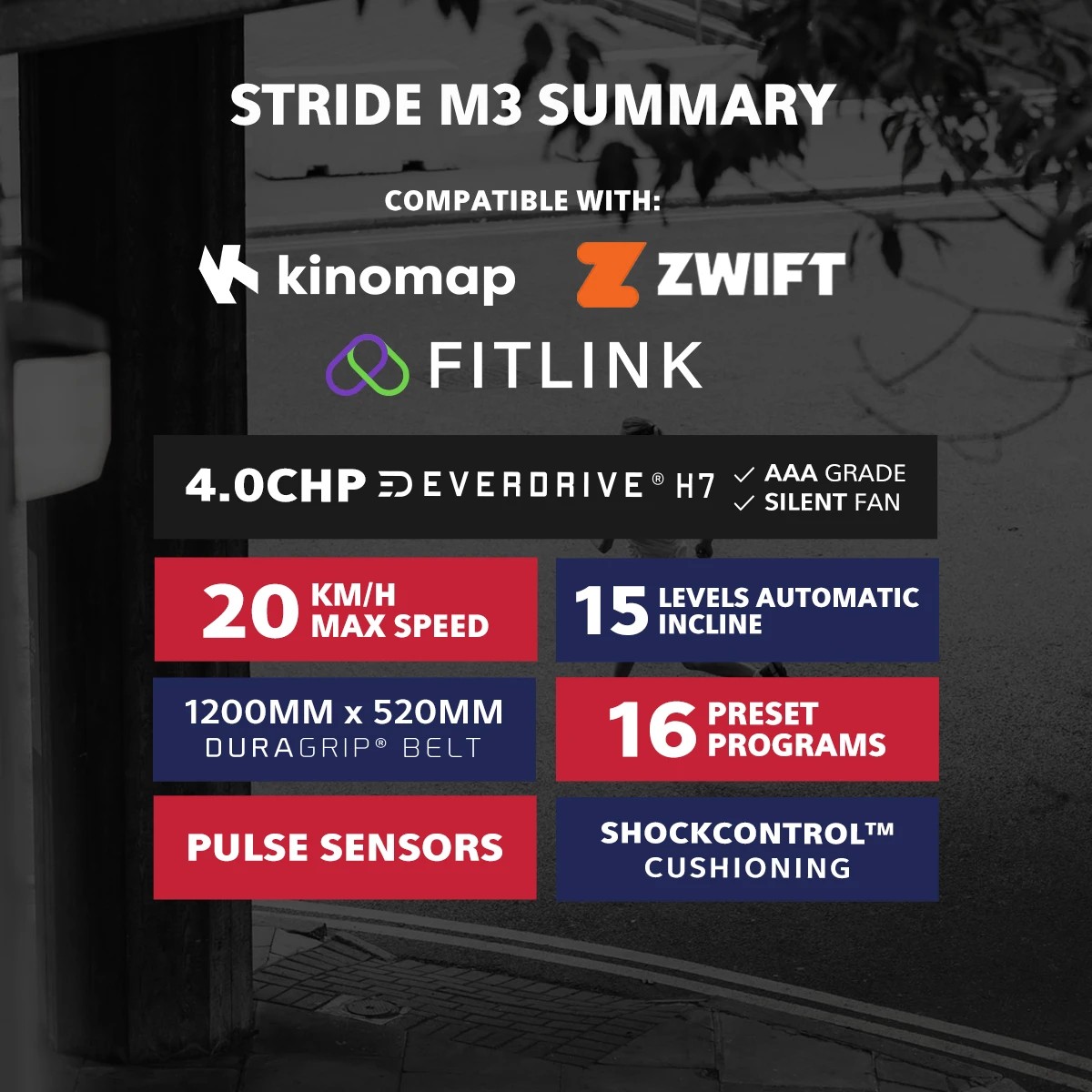 3 LSG Stride M3 Treadmill - Black, 3 of 10