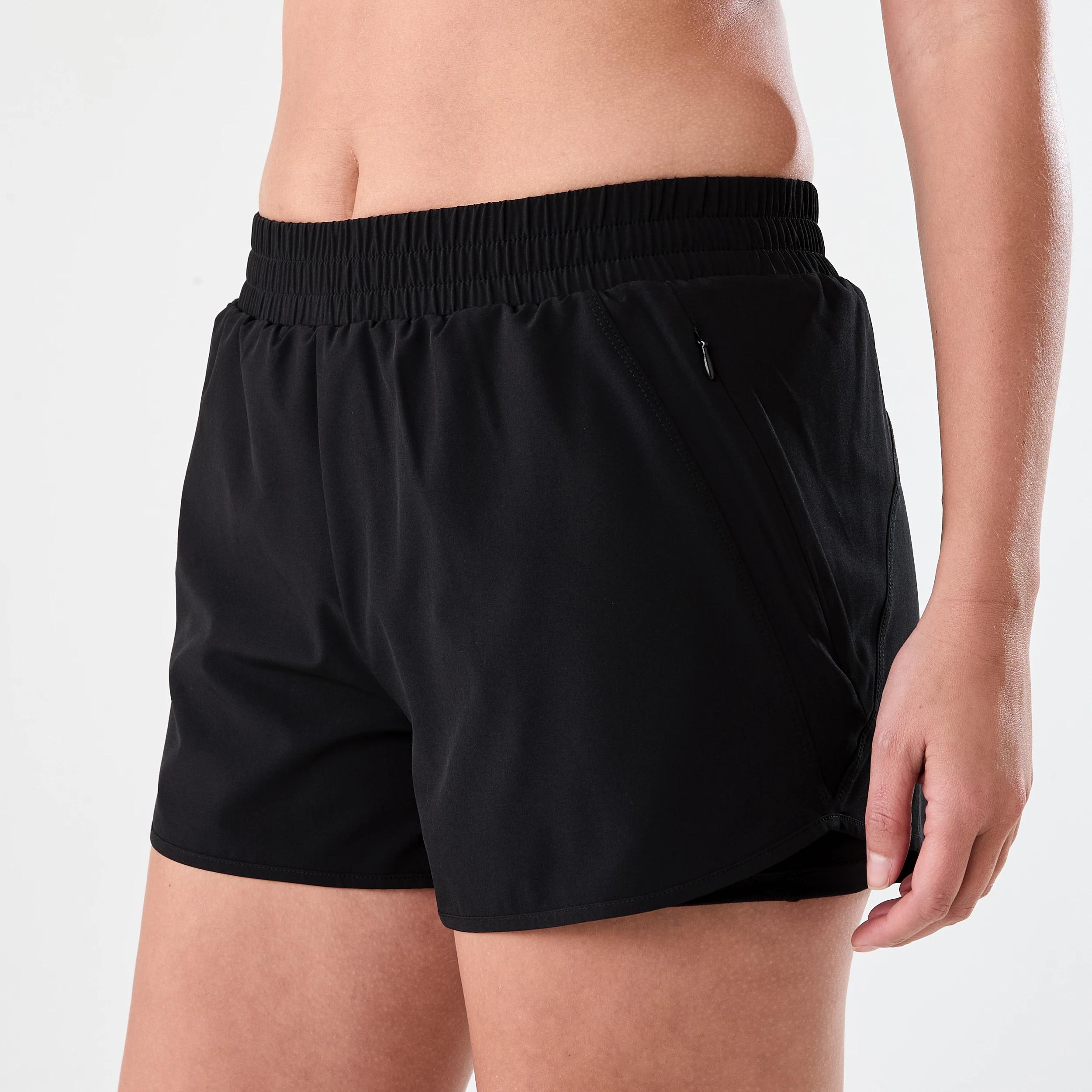 2 Active Womens 3in. Running Shorts Black, 2 of 7