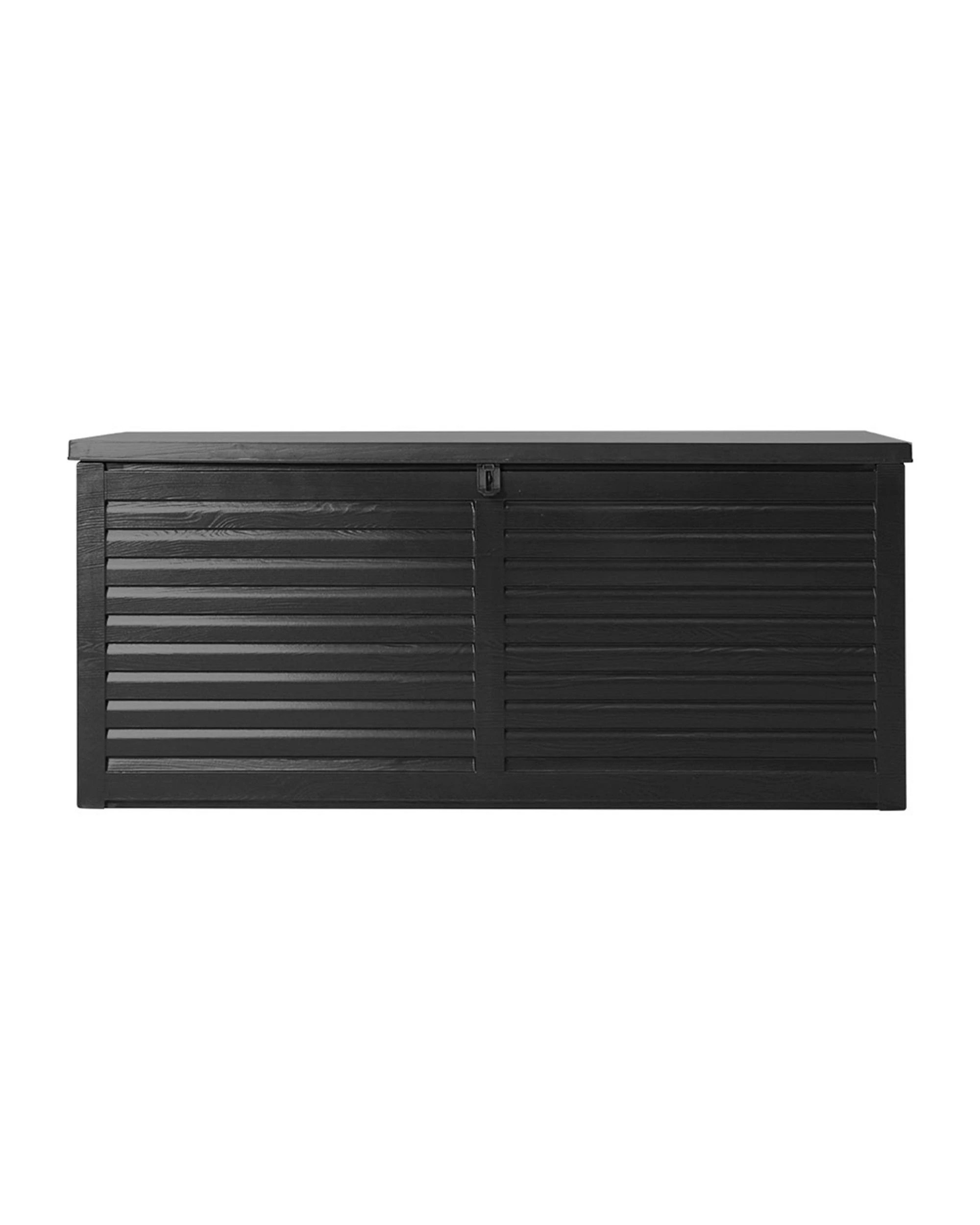 3 Gardeon Outdoor Storage Box 490L Container Lockable Garden Bench Shed Tools Toy - Black, 3 of 8