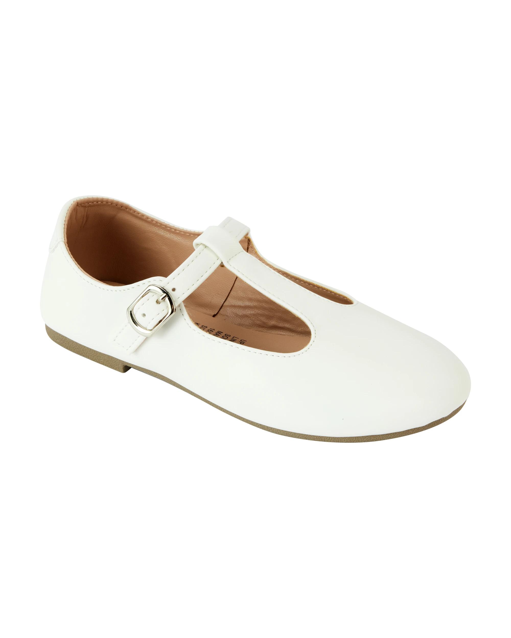 1 Senior T-Bar Flats White, 1 of 5