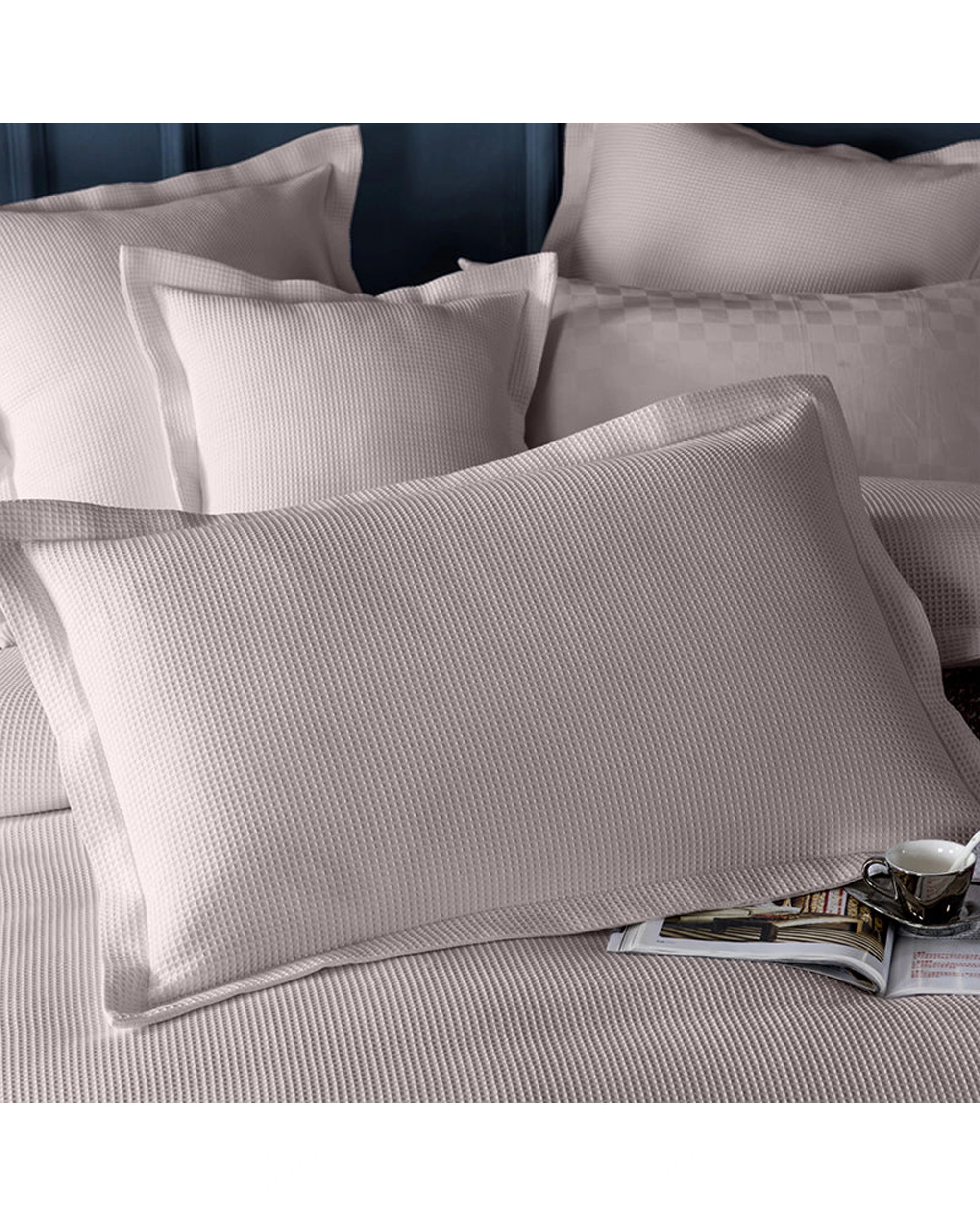 2 Cotton More Waffle Quilt Cover Set 100% Premium Cotton 240gsm Single Light Mocha - Beige, 2 of 5