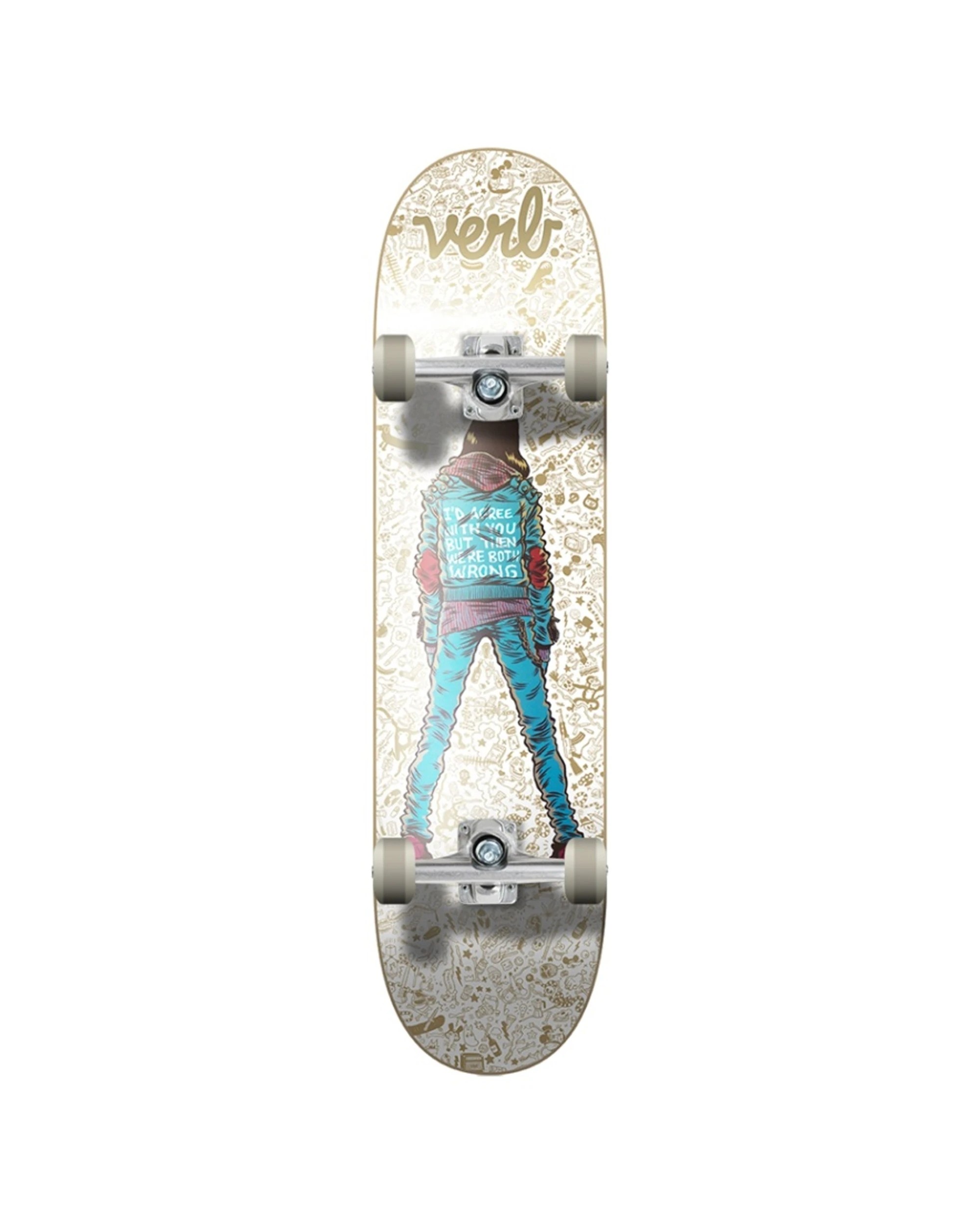 3 Verb Complete Skateboard Artist Series Human Politics Ready-to-Ride 8 Inch Deck - Multi, 3 of 3