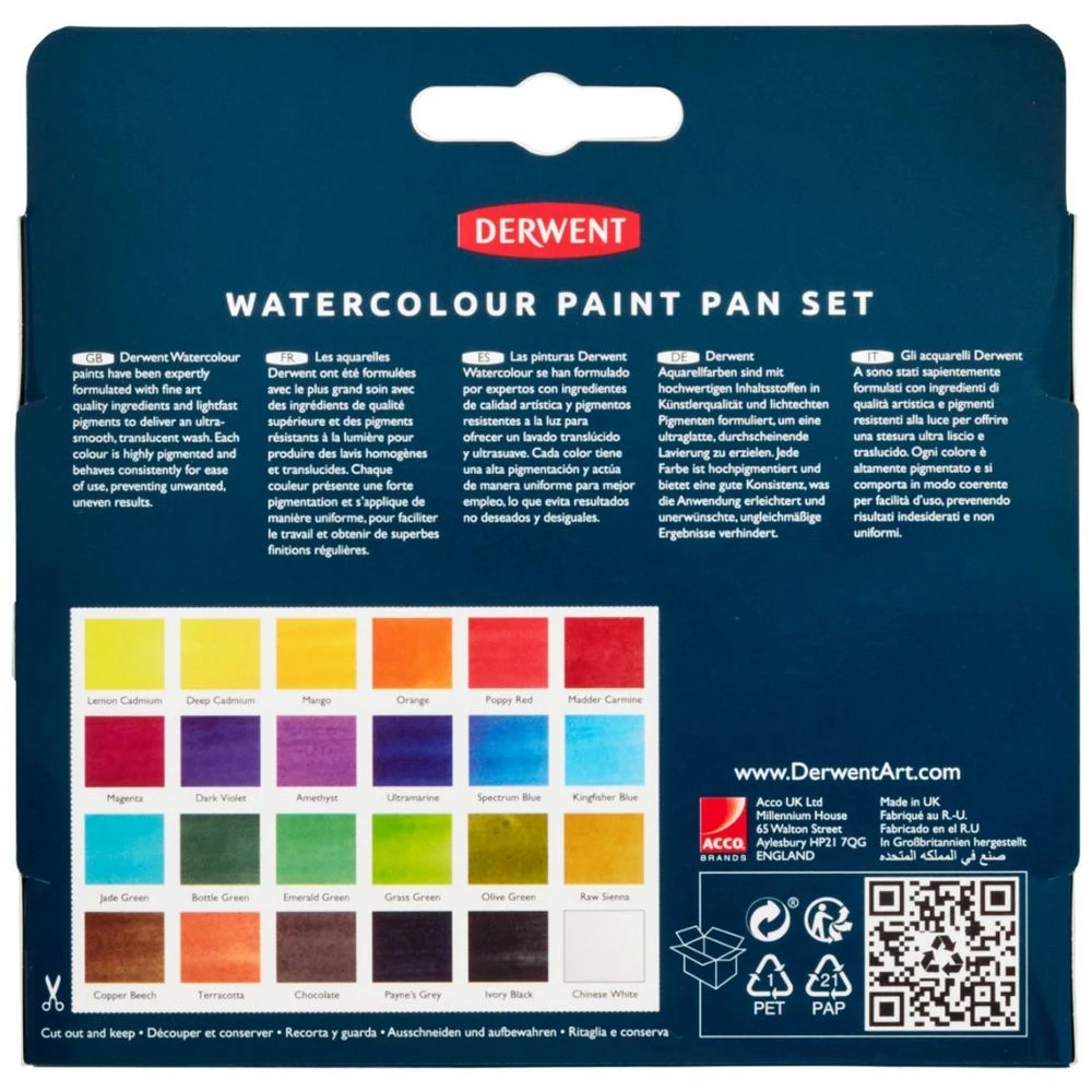4 Derwent Watercolour Paint Pan 24 Pack, 4 of 4