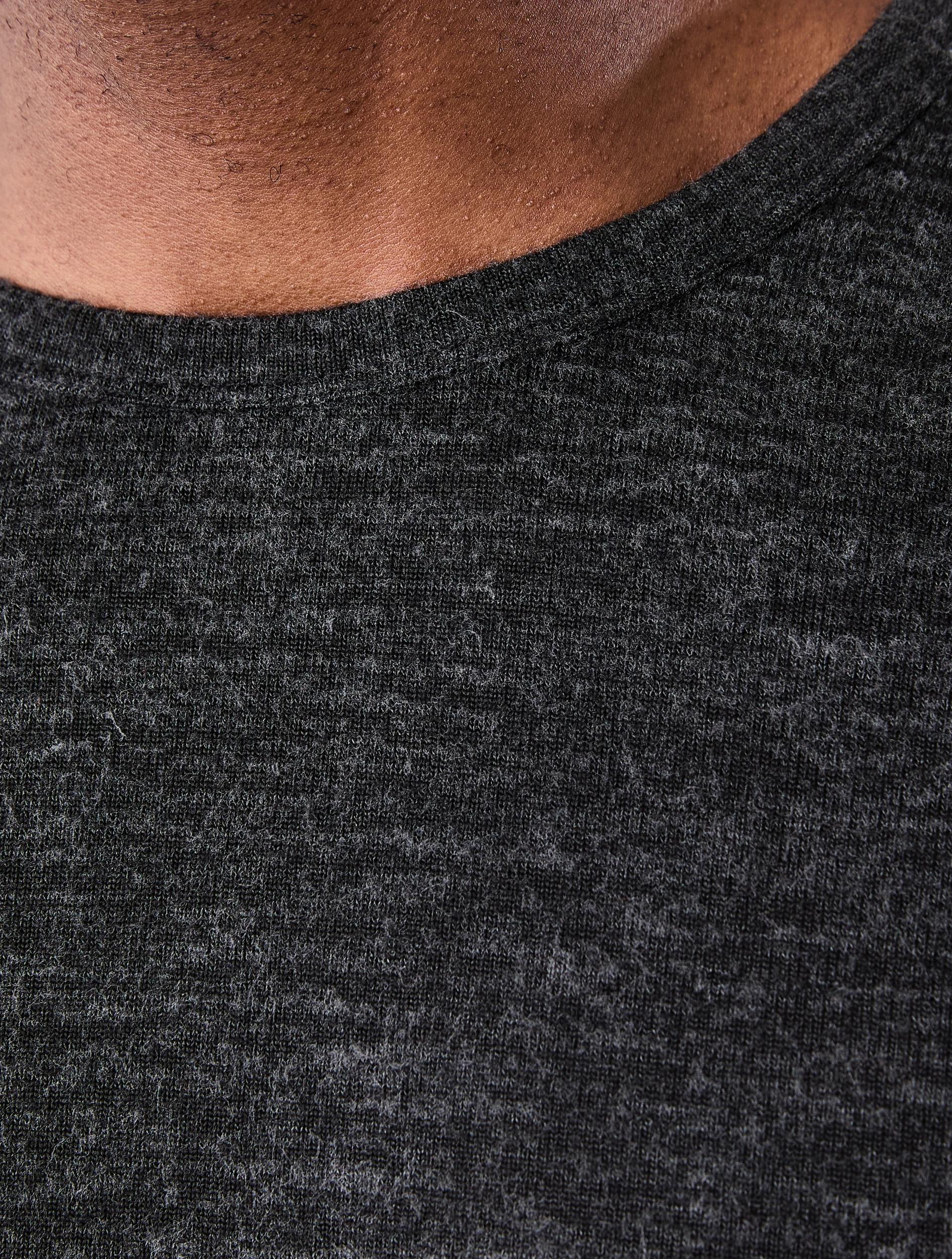 5 Long Sleeve Brushed Knit Top Blk Marle, 5 of 6