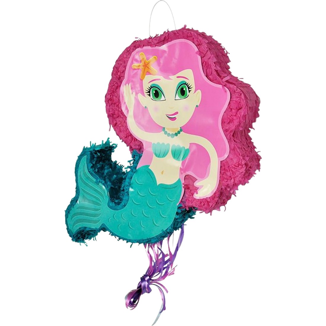 1 Party Maker Mermaid Pull String Pinata, 1 of 1