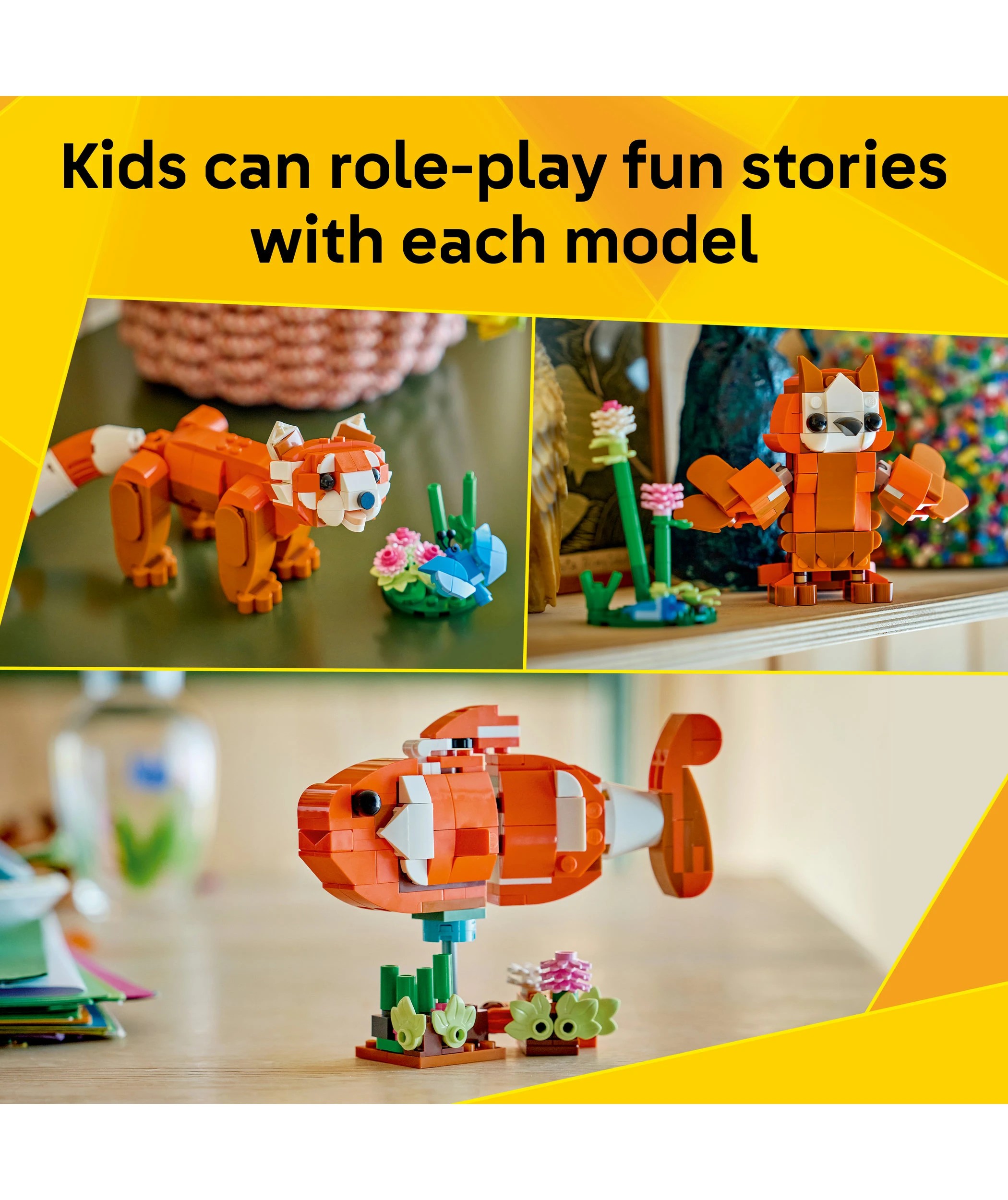 3 LEGO® Creator 3 in 1 Cute Animals: Red Panda 31394 - Multi, 3 of 10