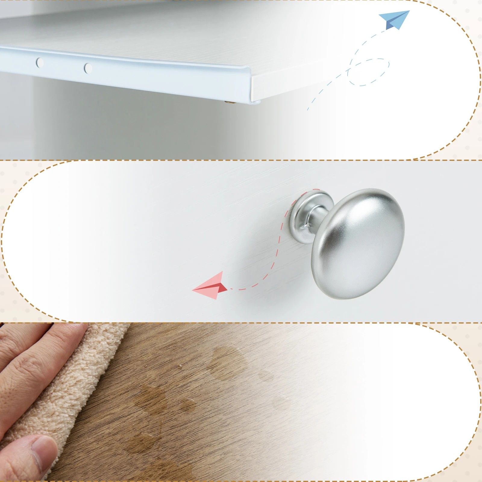 4 Costway Computer Desk Office Kids Study Table Workstation Natural, 4 of 5