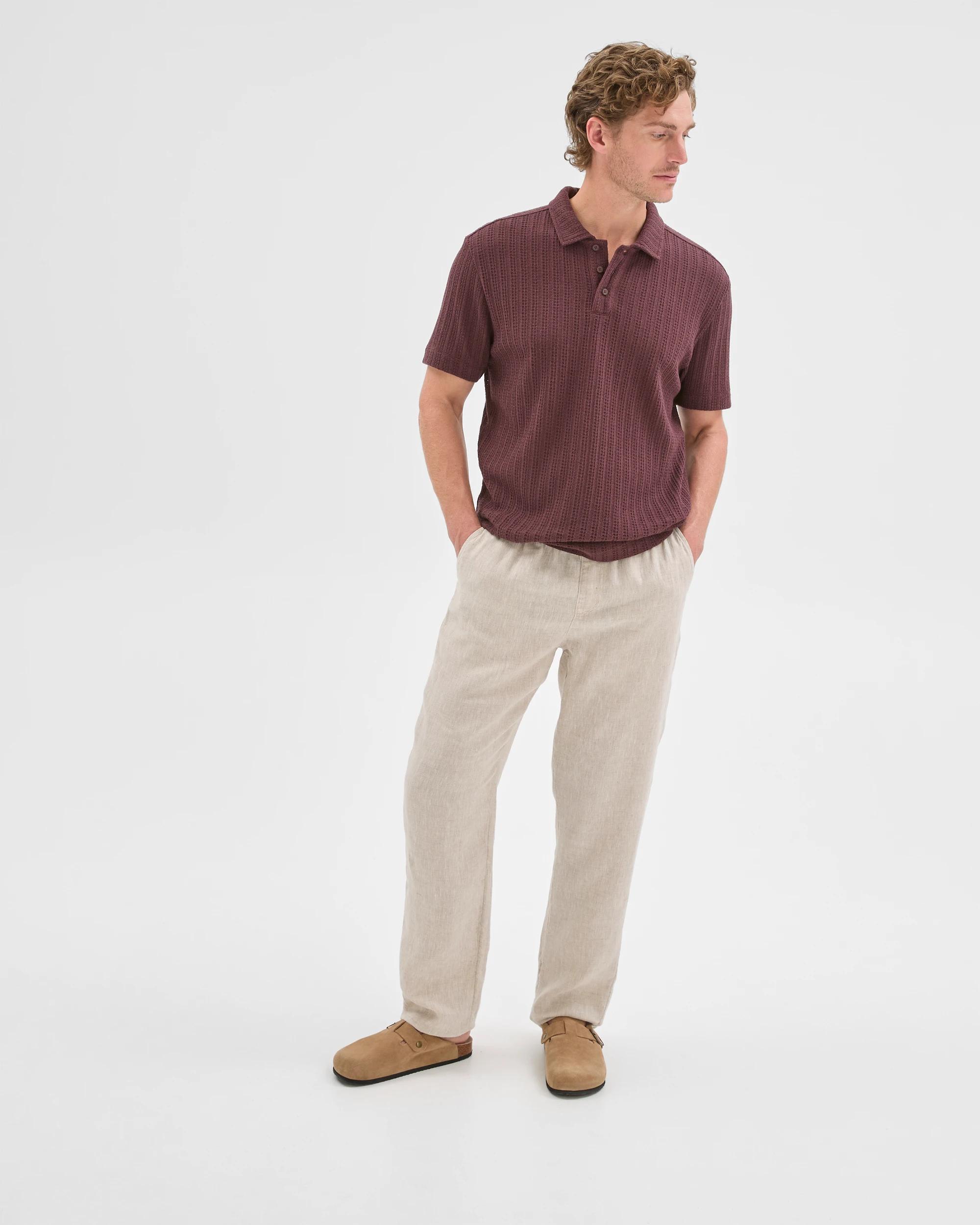 2 Target Man European Linen Full Length Pants STONE, 2 of 6