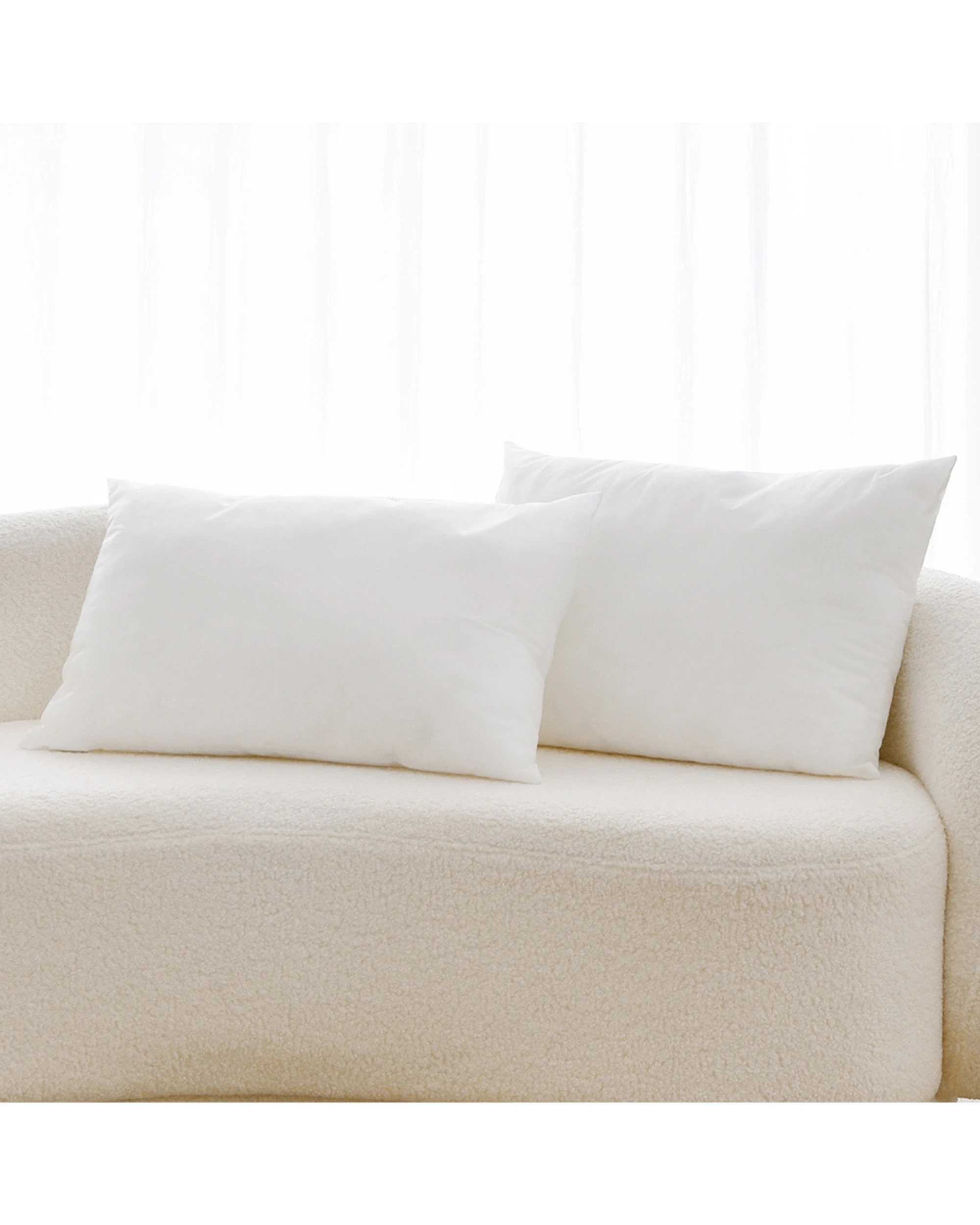 1 Dreamaker Rectangular Cushion Insert Polyester Fill Twin Pack 40x60cm - White, 1 of 6