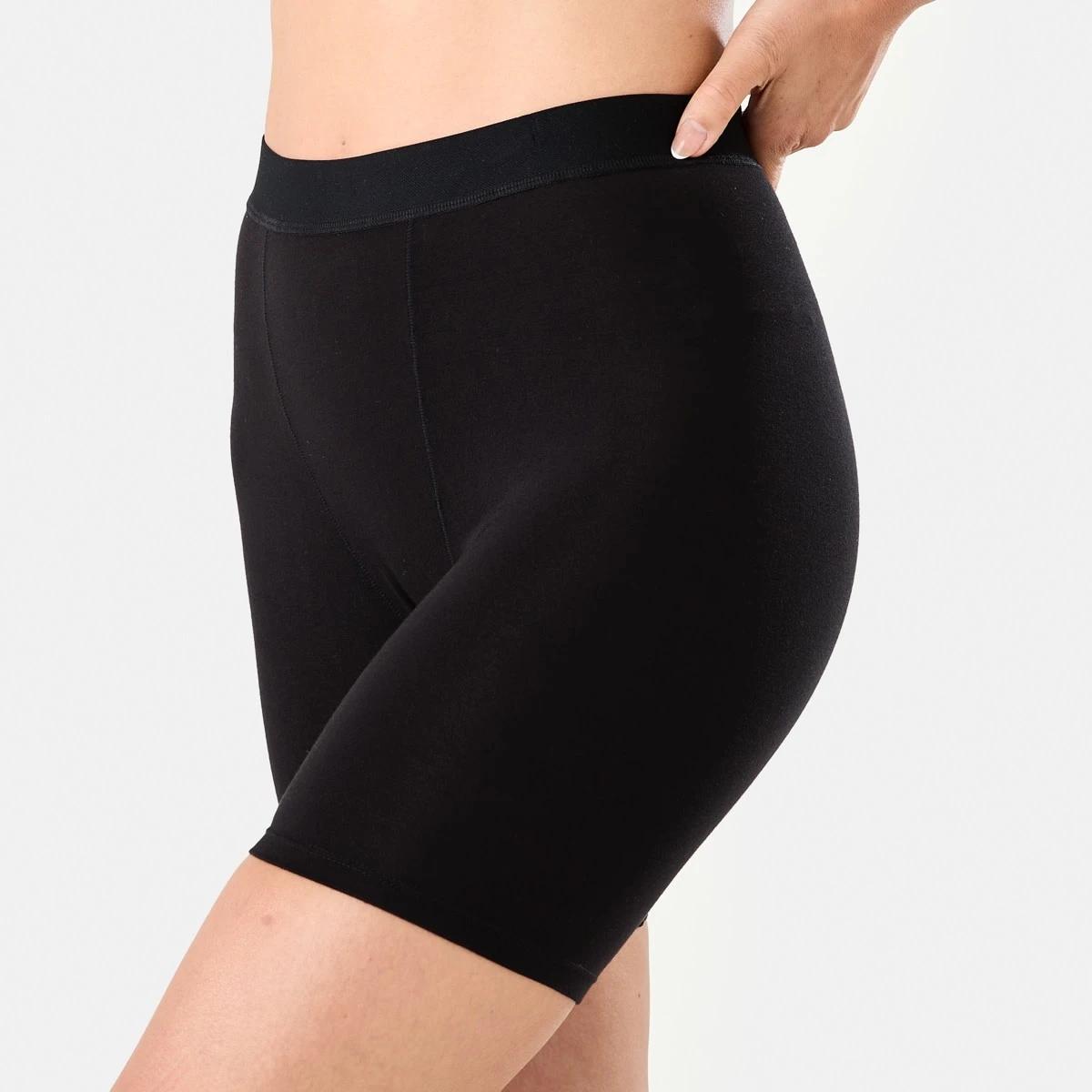 4 2 Pack Bamboo Longline Boyshorts BLACK, BLACK, 4 of 6