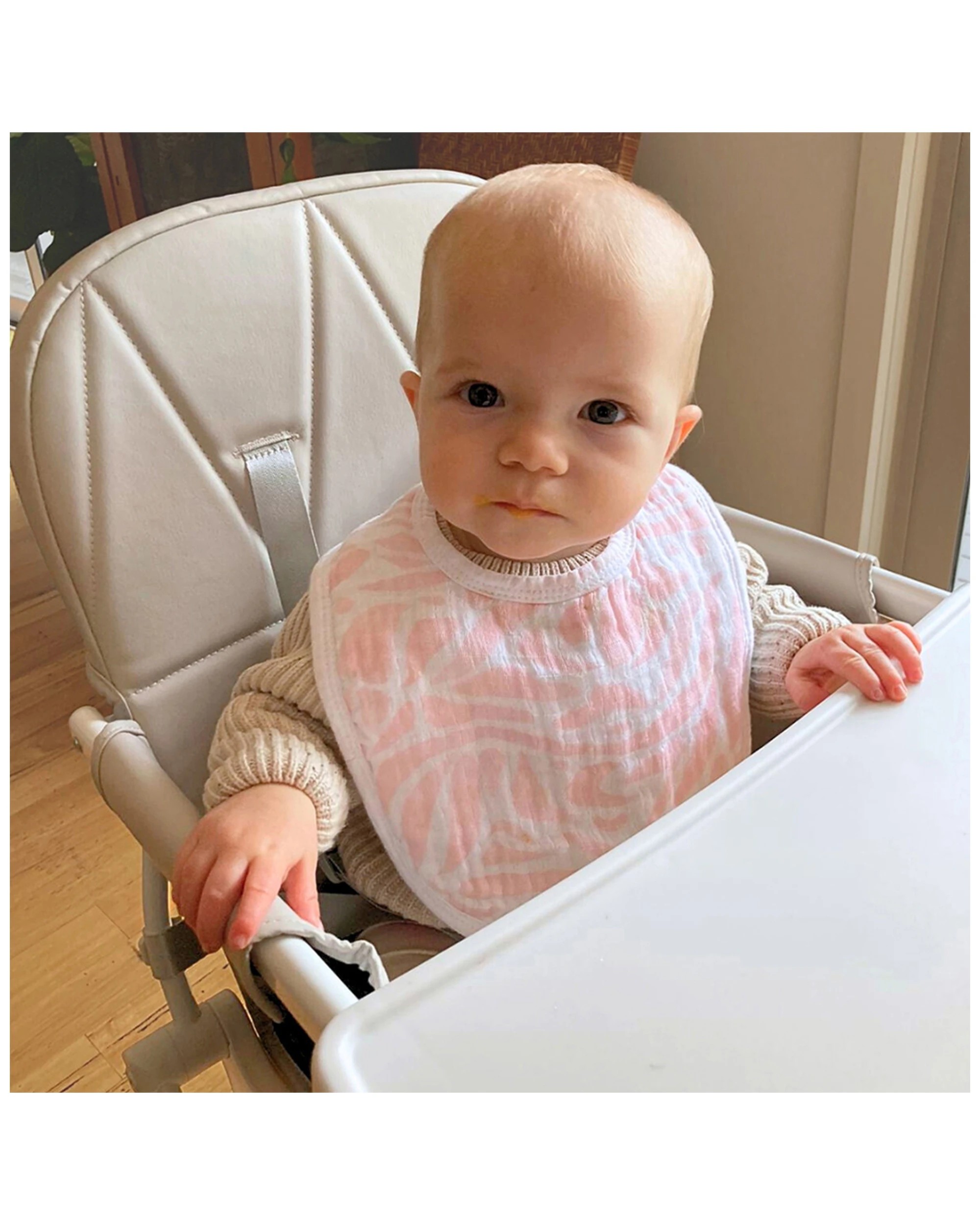 3 Baby Studio Fold Up Portable High Chair Set
 - Natural, 3 of 6