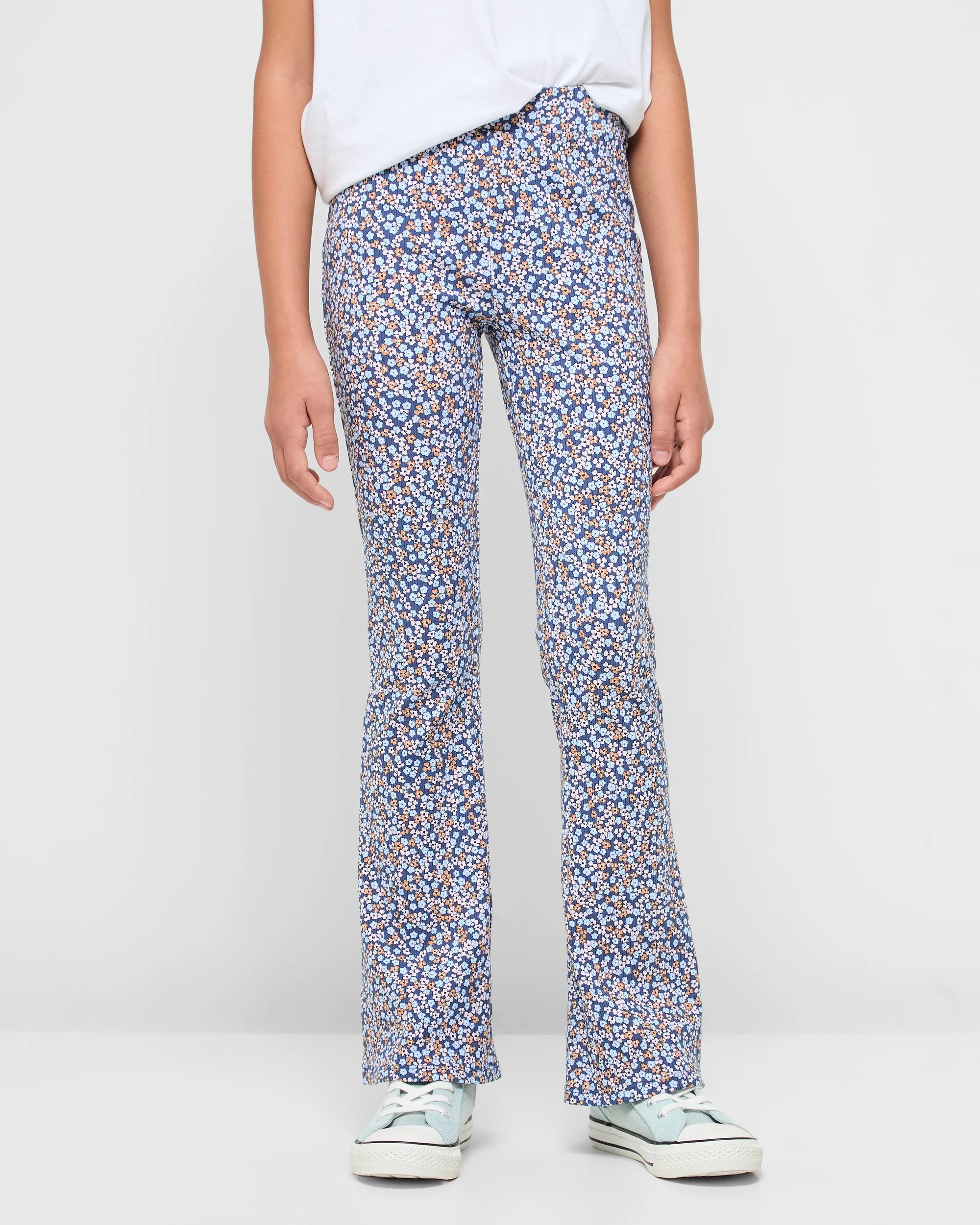 1 Target Australian Cotton Rib Flare Leggings NAVY DITSY FLORAL, 1 of 5