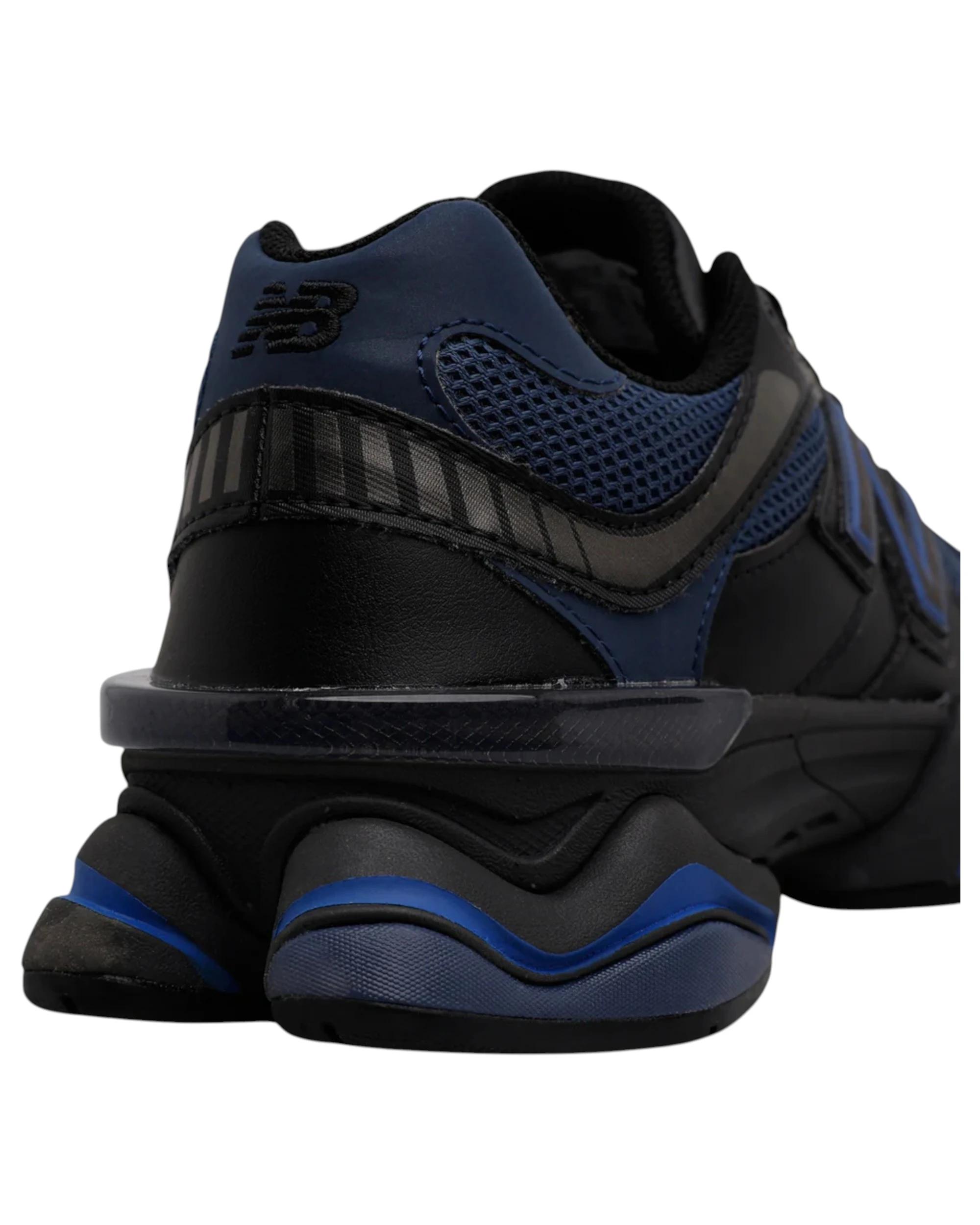 5 New Balance Unisex 9060 Athletic Shoes BLACK/BLUE, 5 of 6