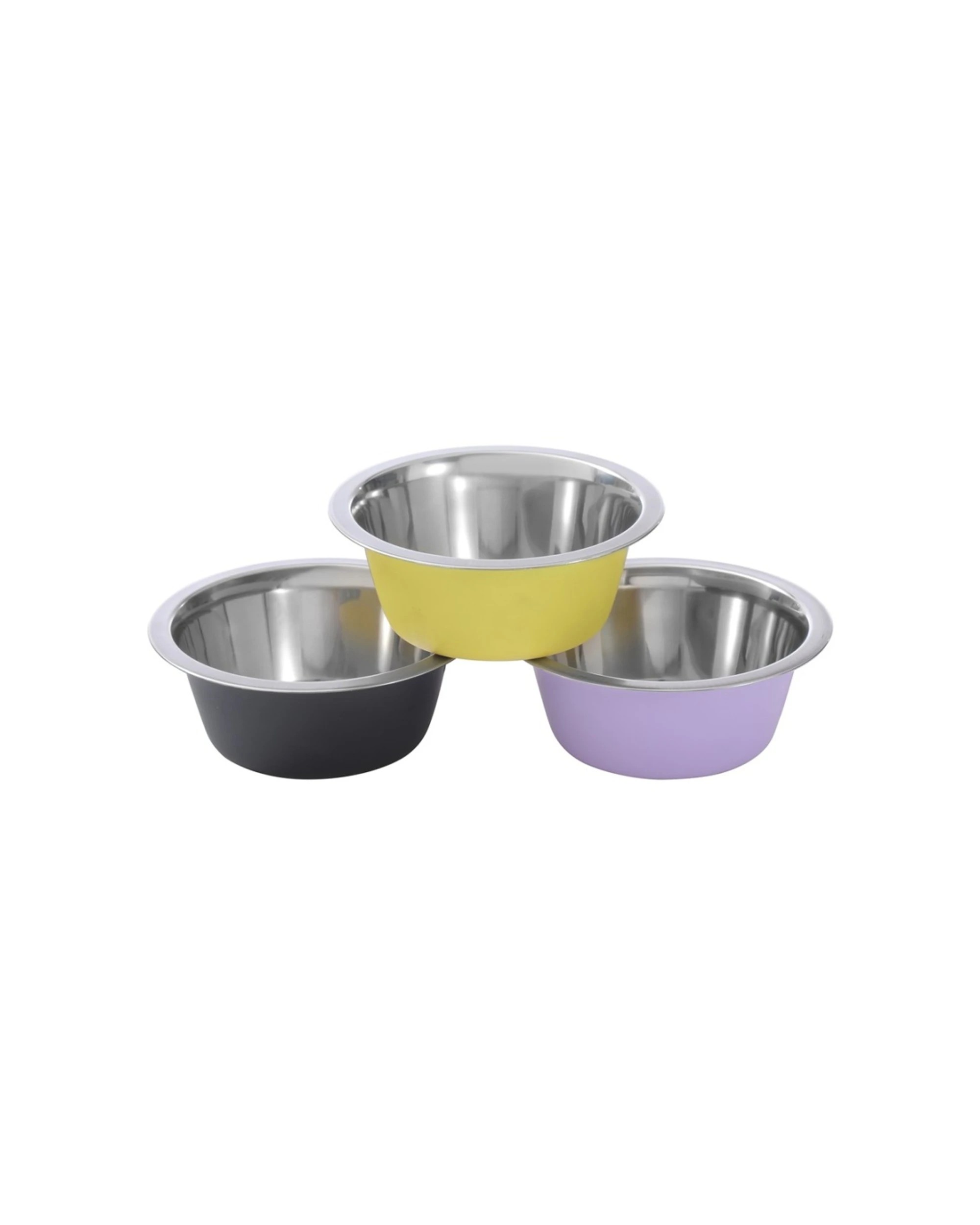 4 Paws And Claws 3pk Stainless Steel Cat Dog Food Drink Bowl 600ml Set - Multi, 4 of 9