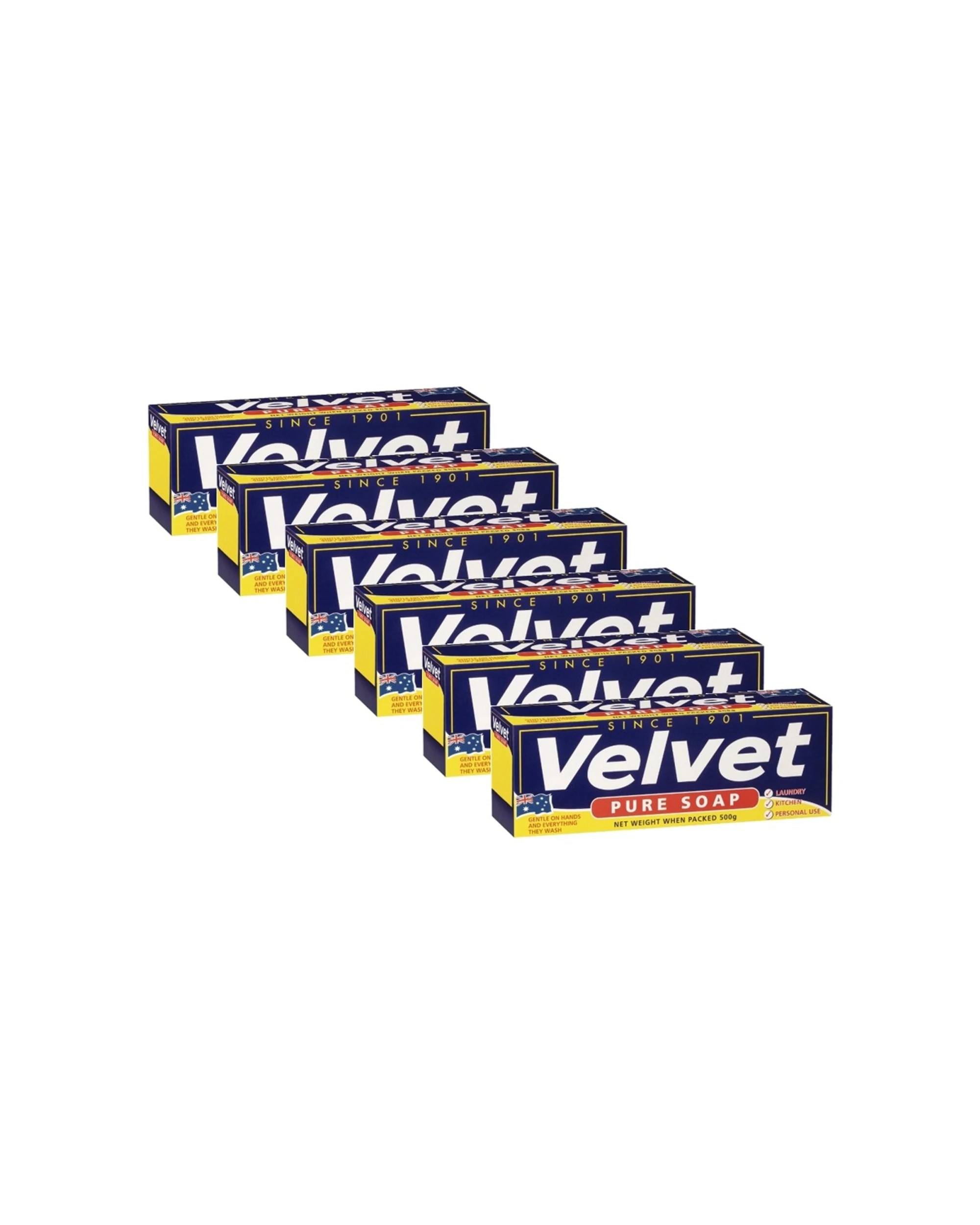 1 Velvet 6PK 4PC Cleaning Soap For Laundry Kitchen Personal Use 500g - Assorted, 1 of 4