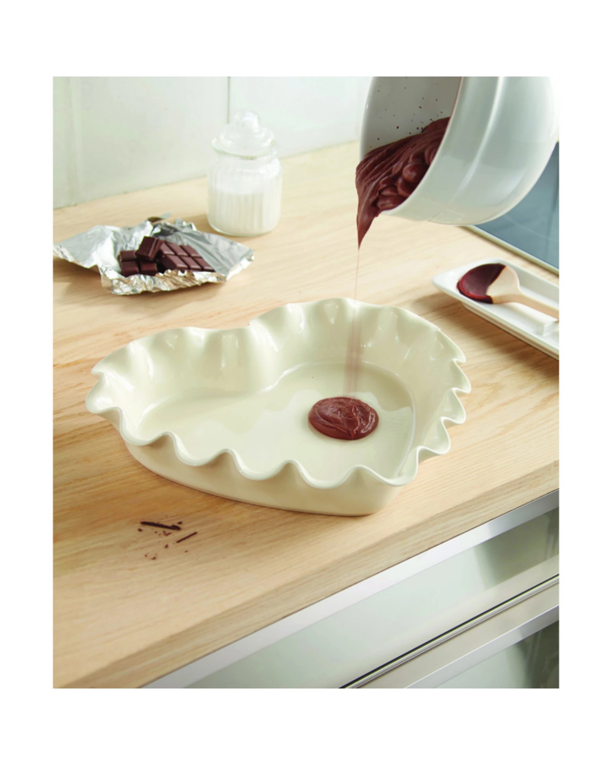 2 Emile Henry Ruffled Heart Dish - White, 2 of 4