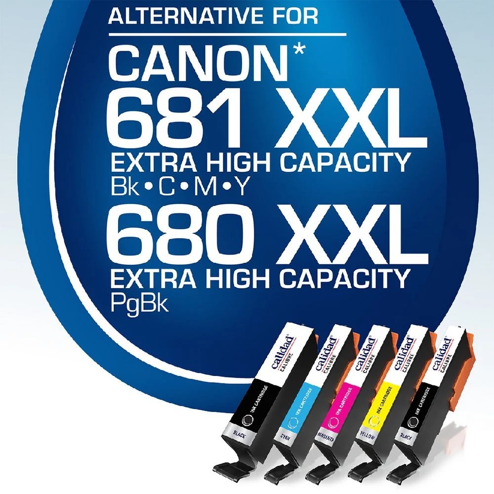 2 Calidad Canon PGI 680XXL + CLI 681XXL Ink Cartridges 5 Pack, 2 of 7