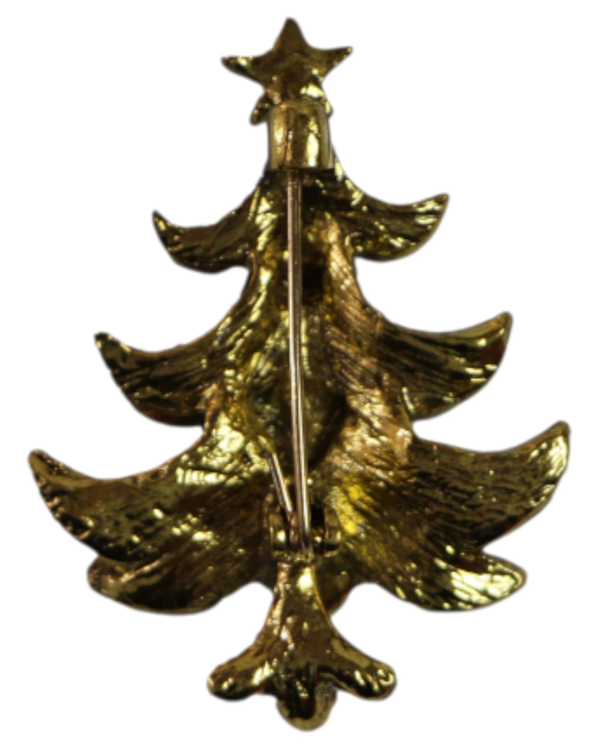 3 Zasel Gold Green Christmas Tree Brooch Blazer Shirt Pin - Multi, 3 of 3