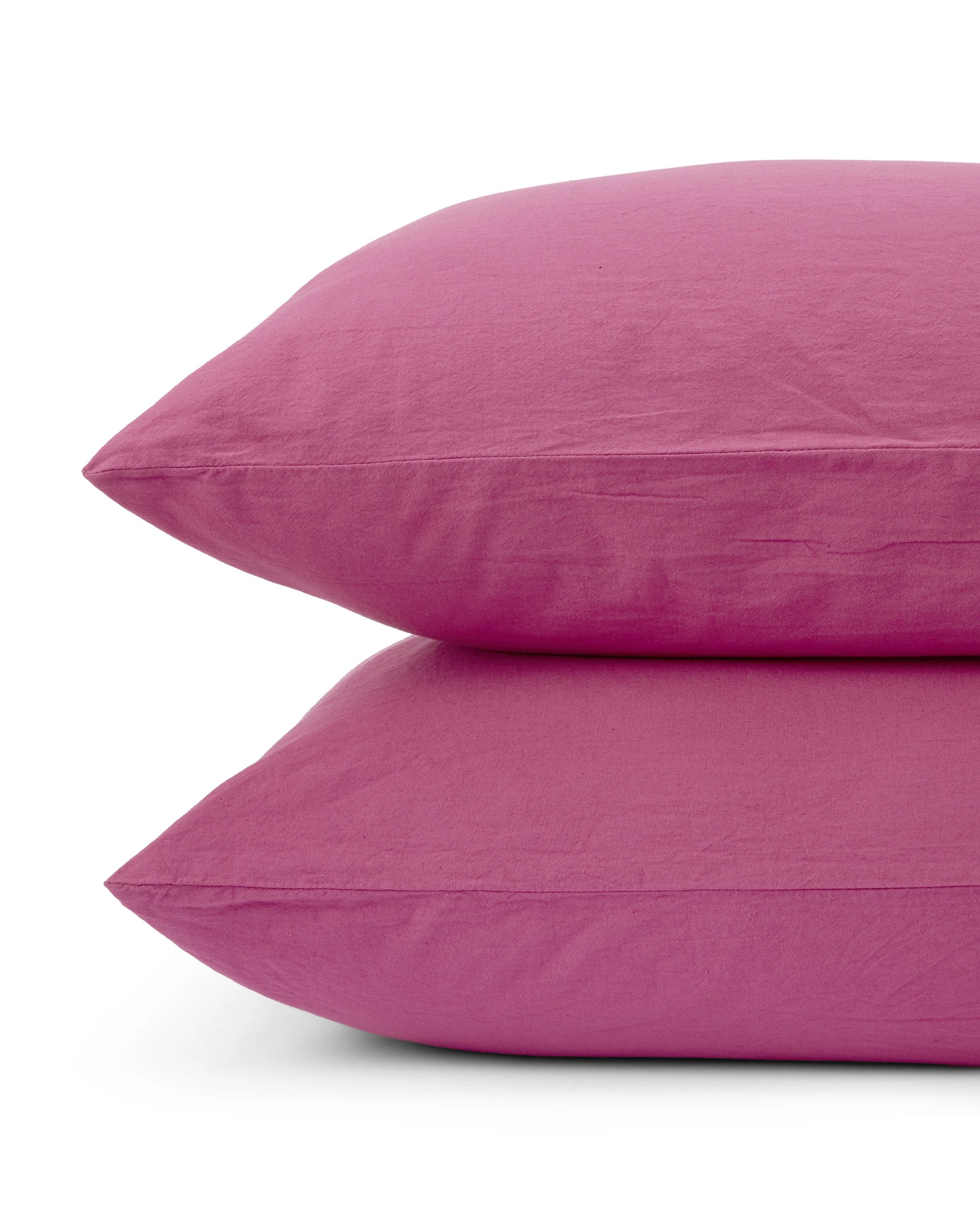 2 Stonewashed Cotton Sheet Set - Queen Bed, Berry, 2 of 5