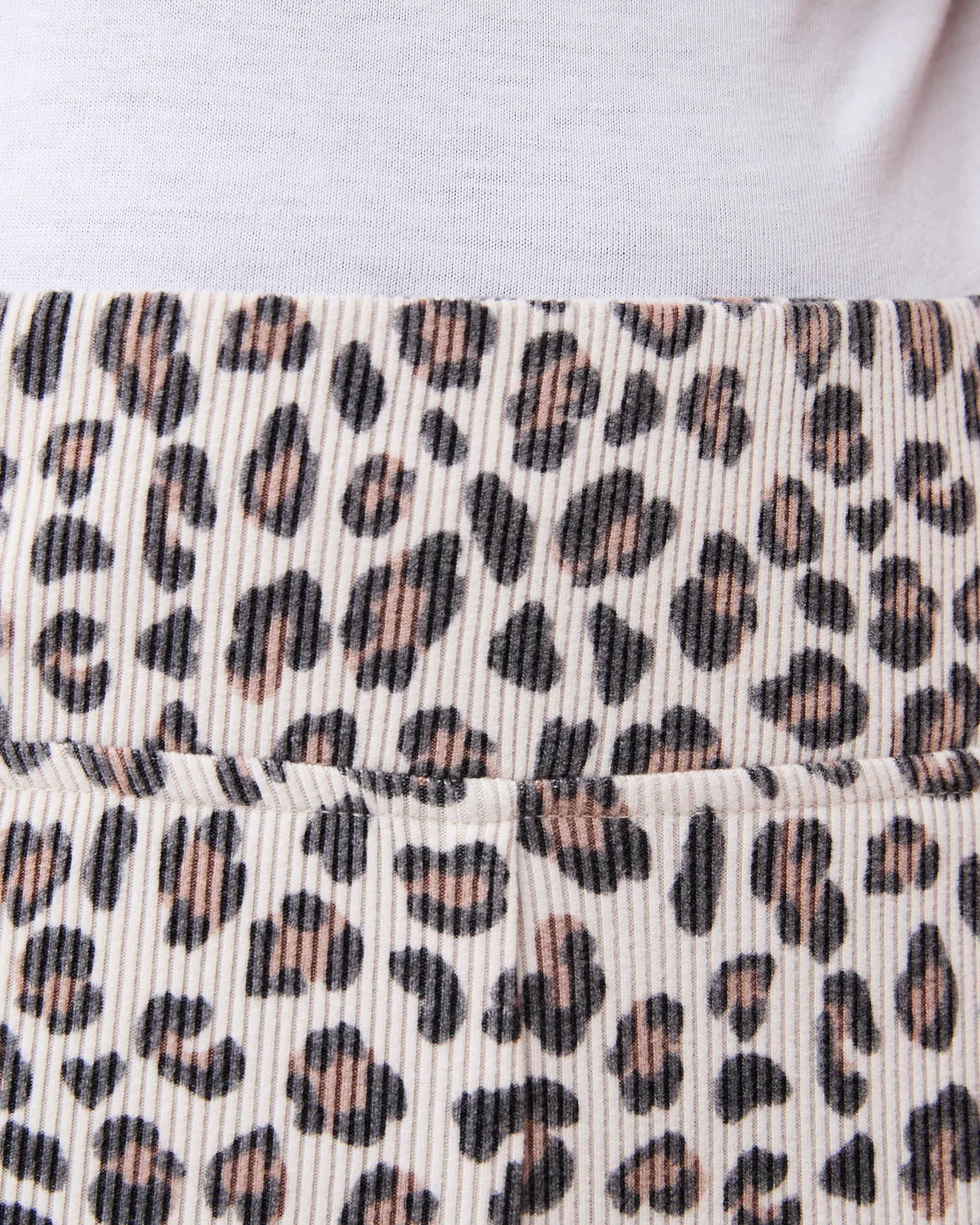 4 Rib Flare Leggings Bge Animl, 4 of 5