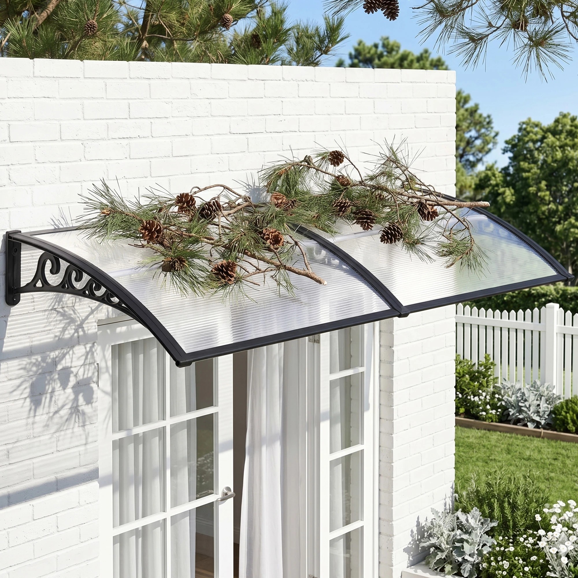 5 Instahut Window Door Awning 0.8mx2m - Clear, 5 of 10