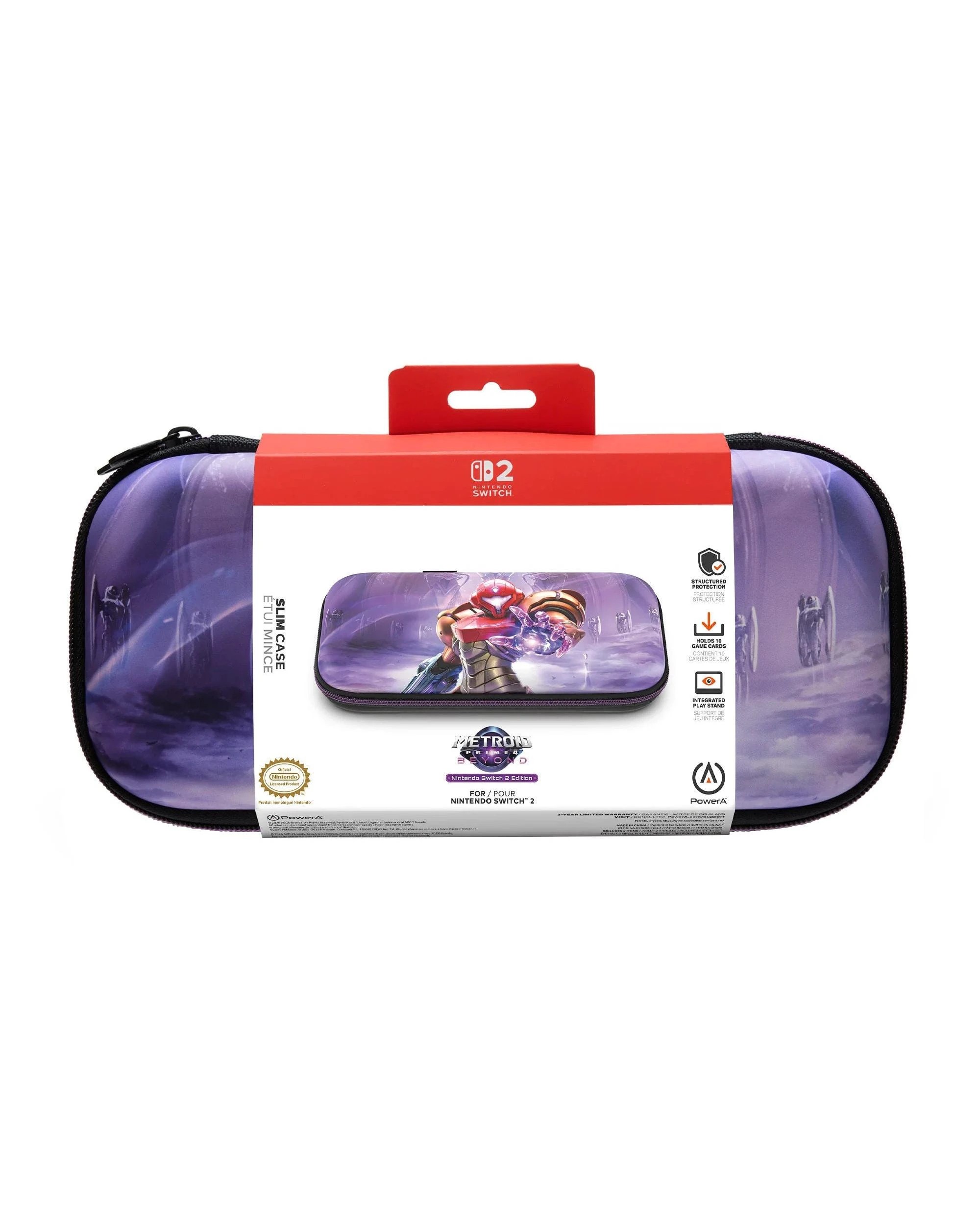 1 PowerA Slim Case for Switch 2 - Metroid Prime 4 Beyond - Purple, 1 of 10