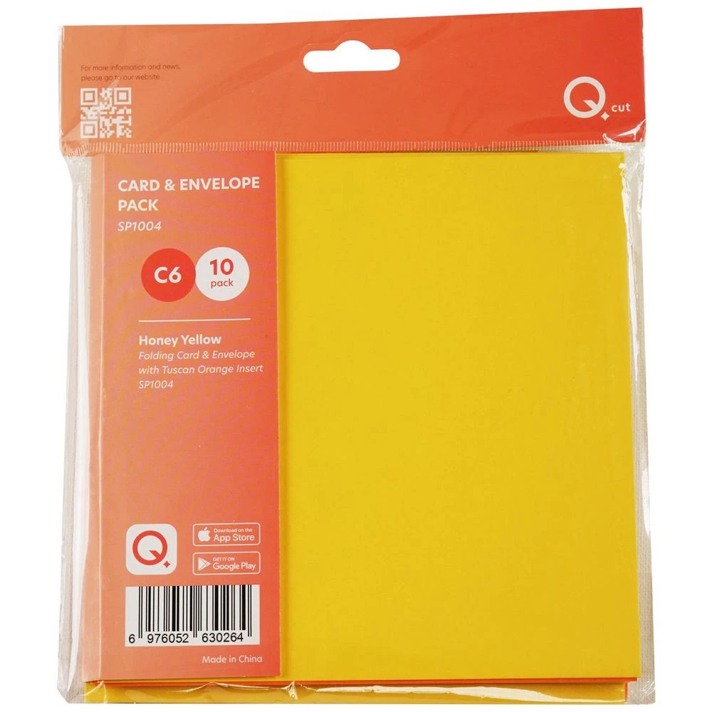 1 Qcut C6 Folding Cards Set Honey Yellow/Tuscan Orange, 1 of 3