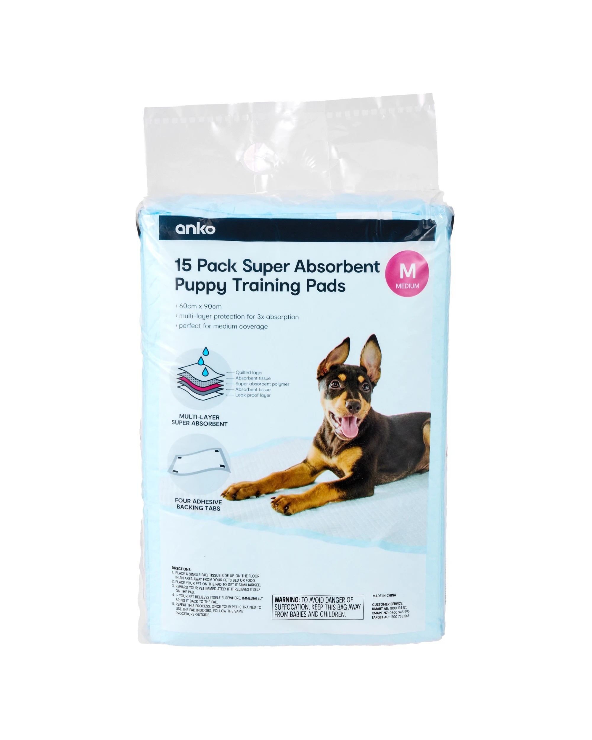 1 15 Pack Puppy Pads Super Absorbent - Medium, 1 of 5