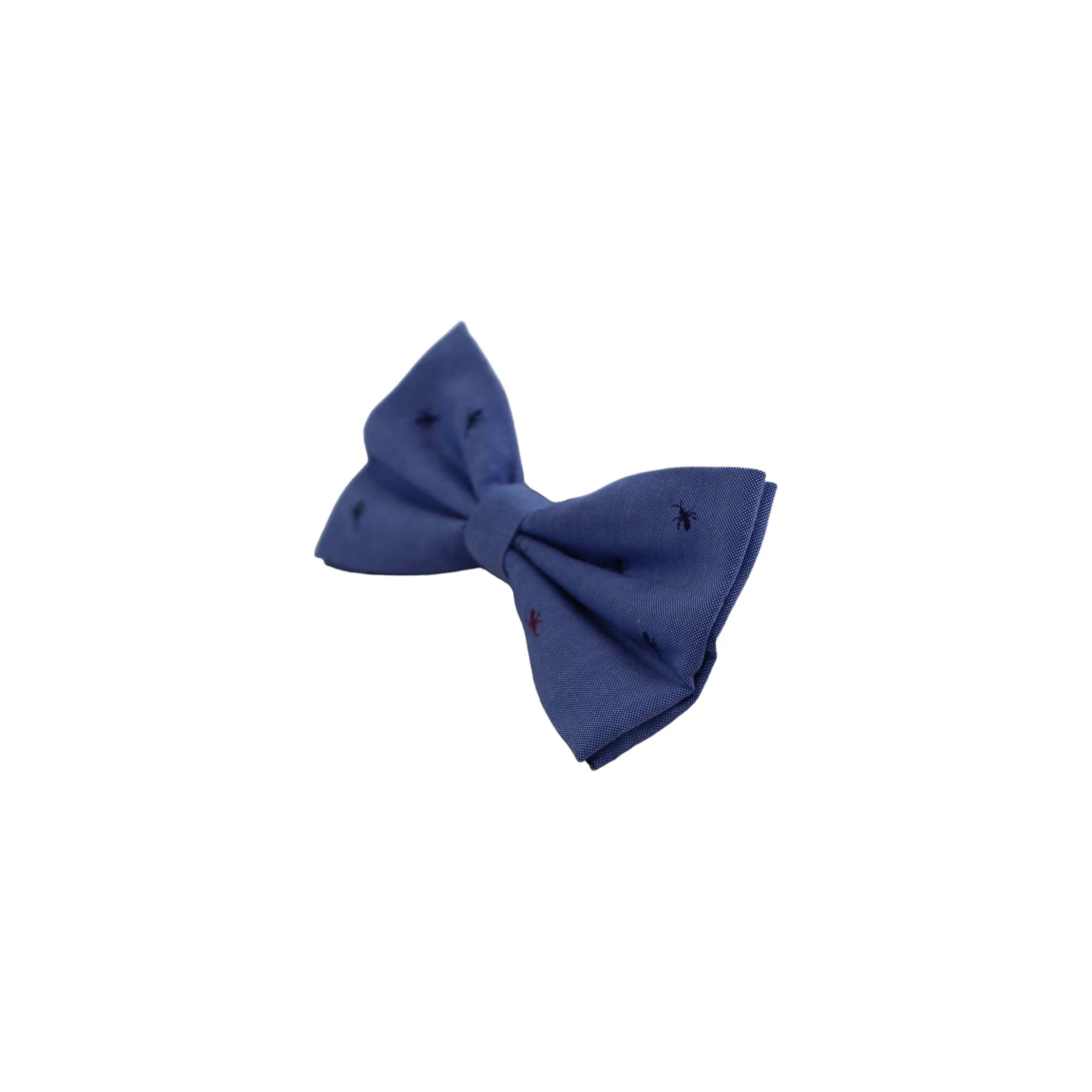 3 Zasel Mens Blue Denim Preppy Insects Patterned Cotton Bow Tie - Multi, 3 of 3