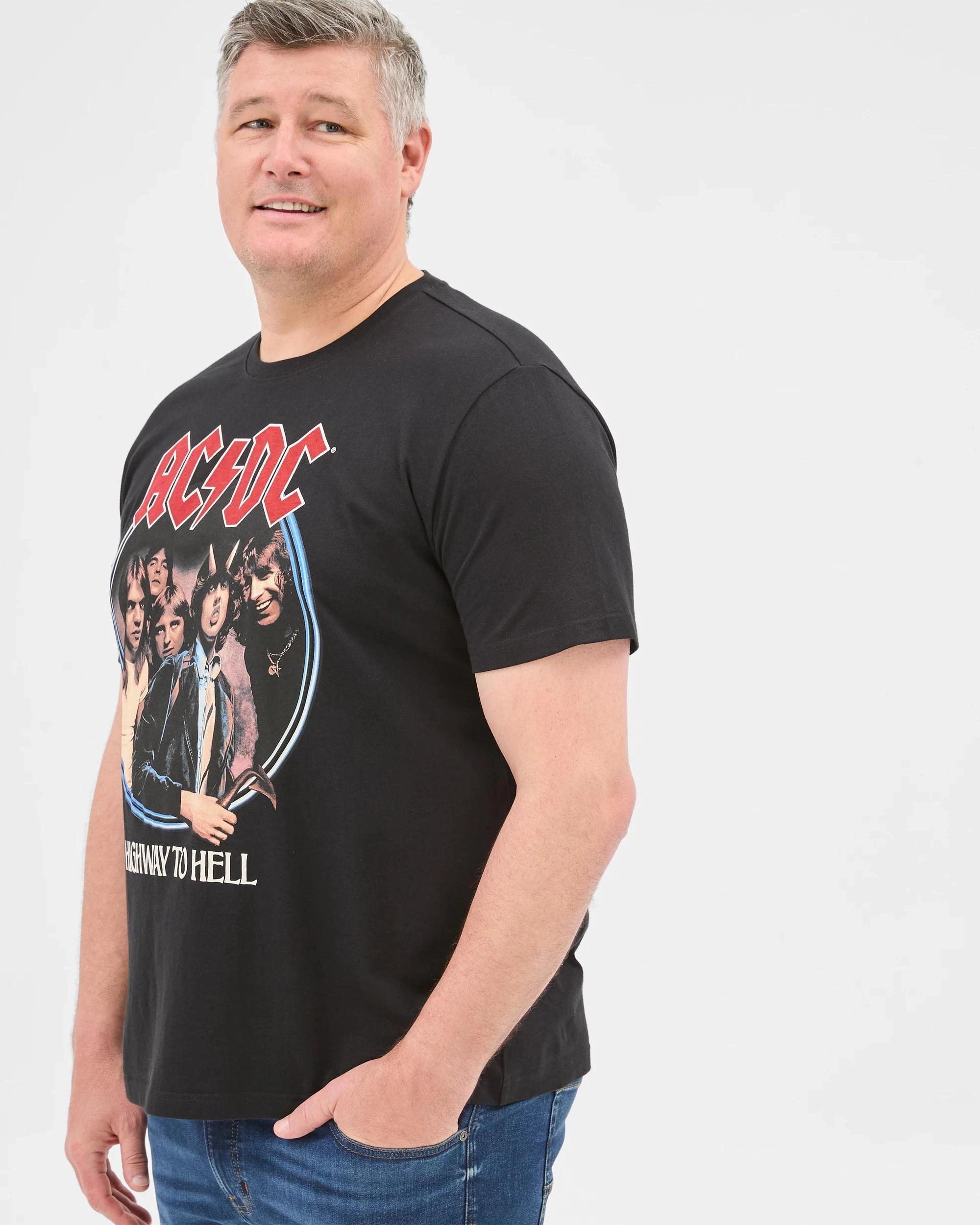 4 ACDC Plus Size Licensed AC/DC T-Shirt WASHED BLACK, 4 of 6