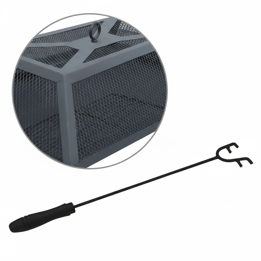 6 Grillz Fire Pit BBQ Grill Ice Bucket 3-In-1 - Black, 6 of 6