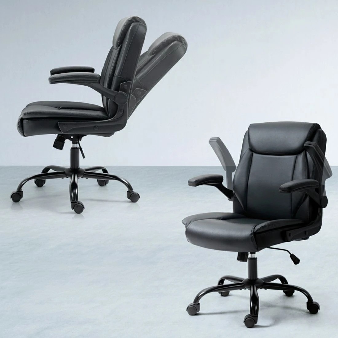 5 Artiss Computer Desk Executive Office Chairs Sets - Black, 5 of 6