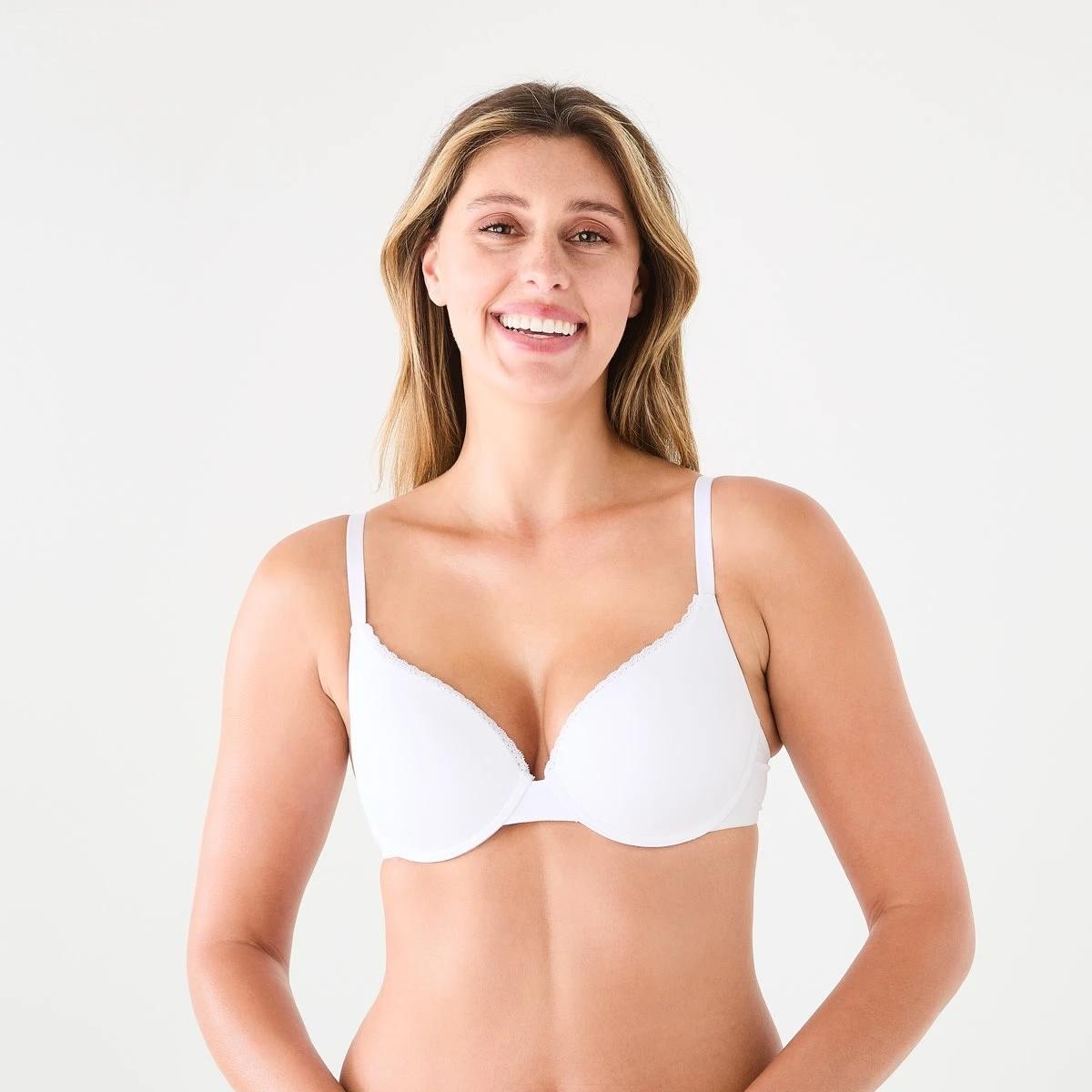 4 2 Pack T-shirt Bra PIN SPOT BLACK, WHITE, 4 of 9