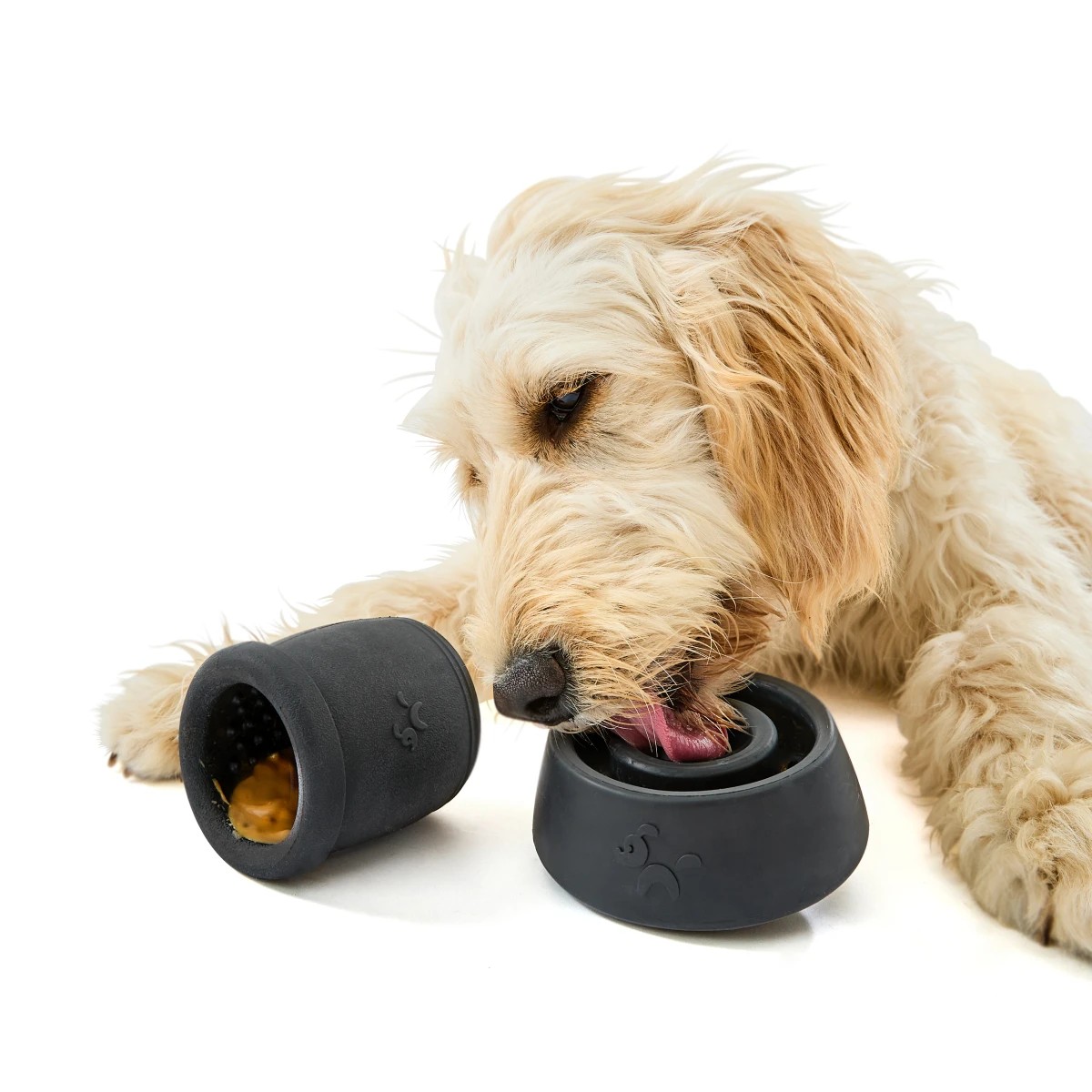 1 2 Pack Pet Rubber Treat Chew - Black, 1 of 9