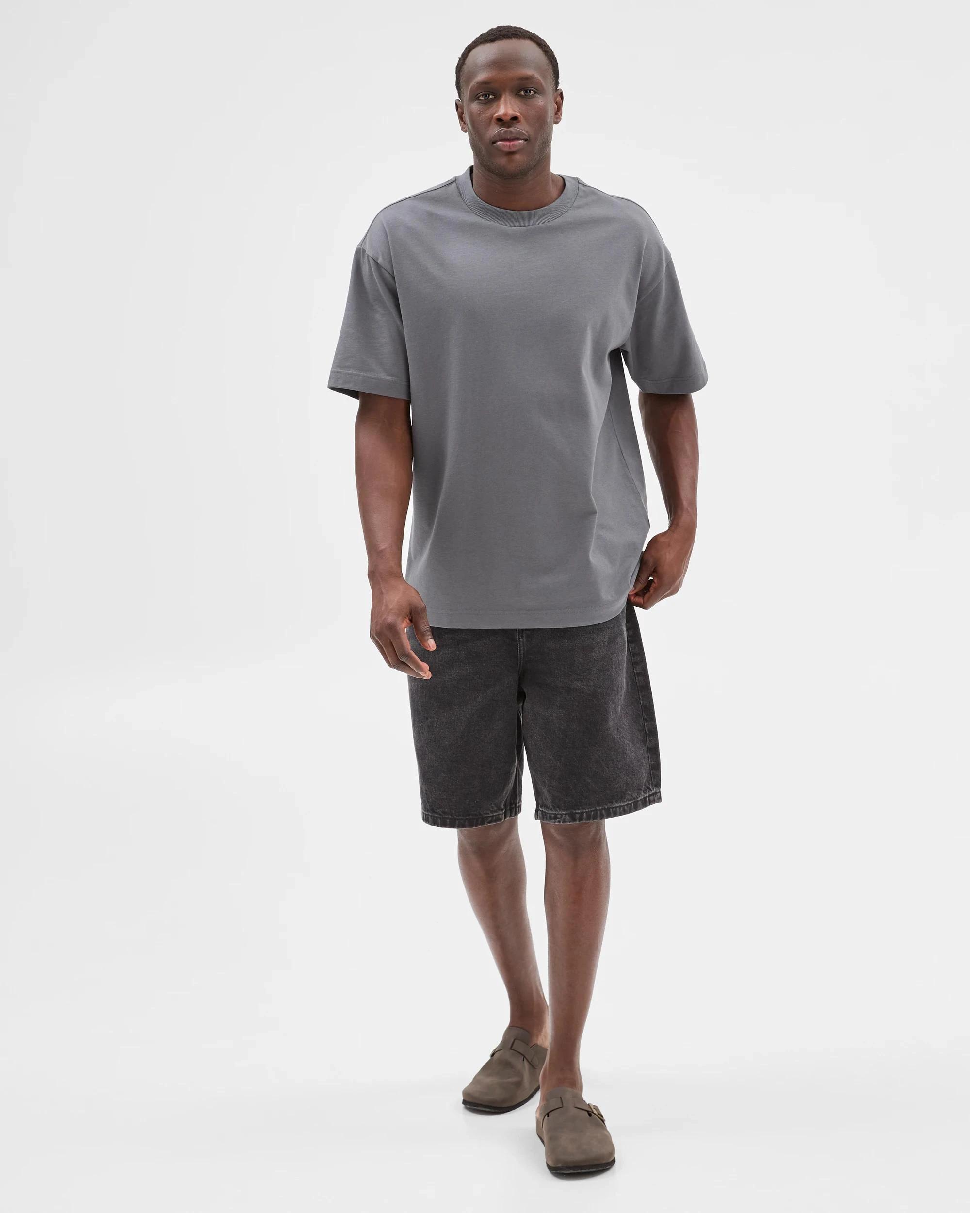 2 Commons Australian Cotton Oversized Heavy Core T-Shirt ASPHALT, 2 of 8