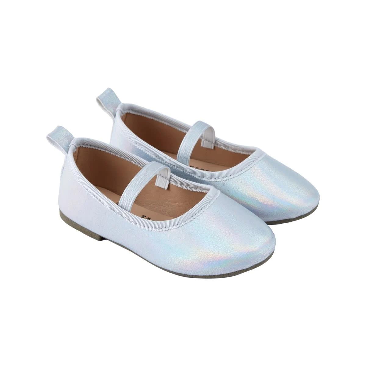4 Junior Glitter Flats Irridsilvr, 4 of 5