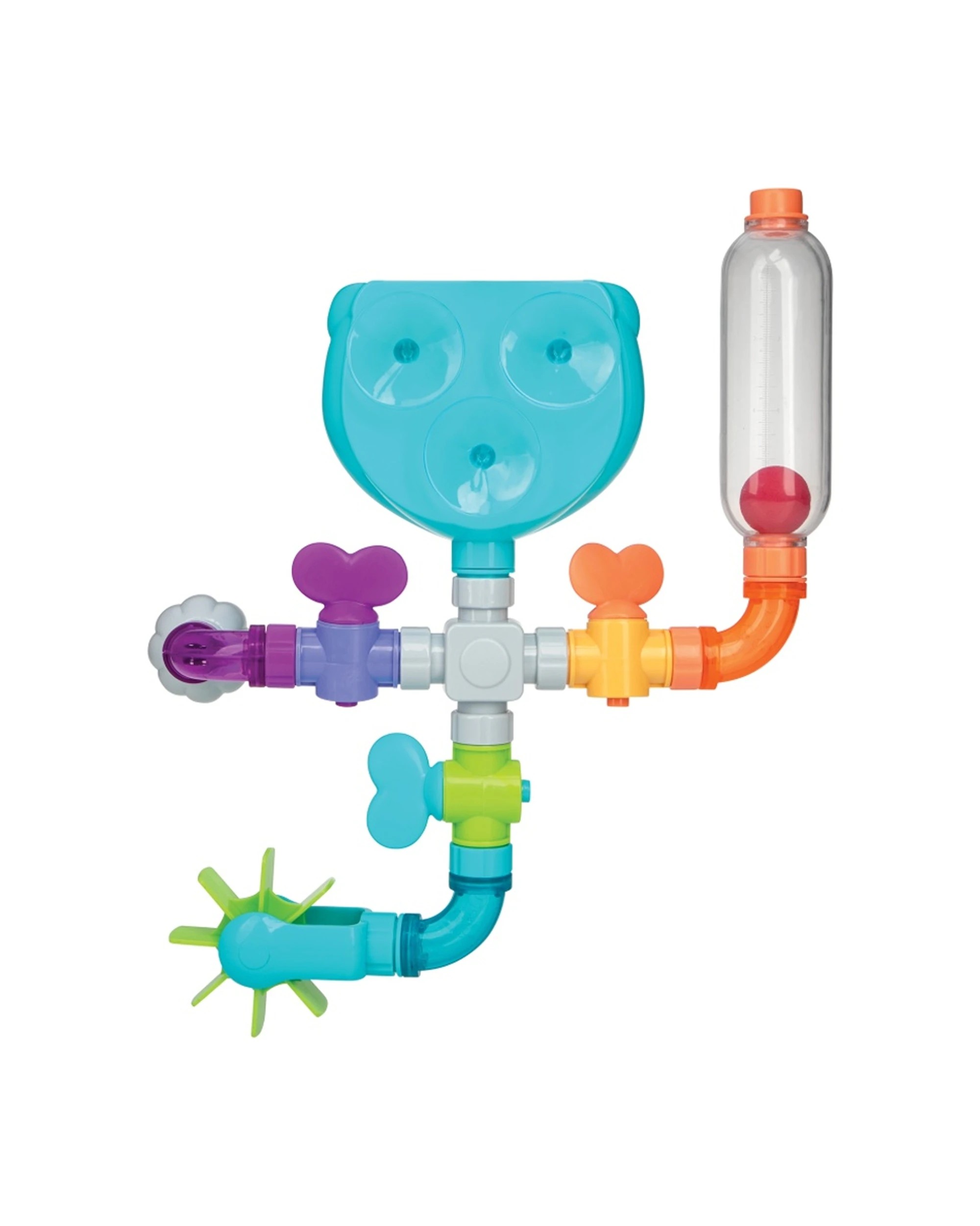 3 Nuby 2pc Wacky Water Works Bath Toy With Pipes Valves Suction Cups - Multi, 3 of 3